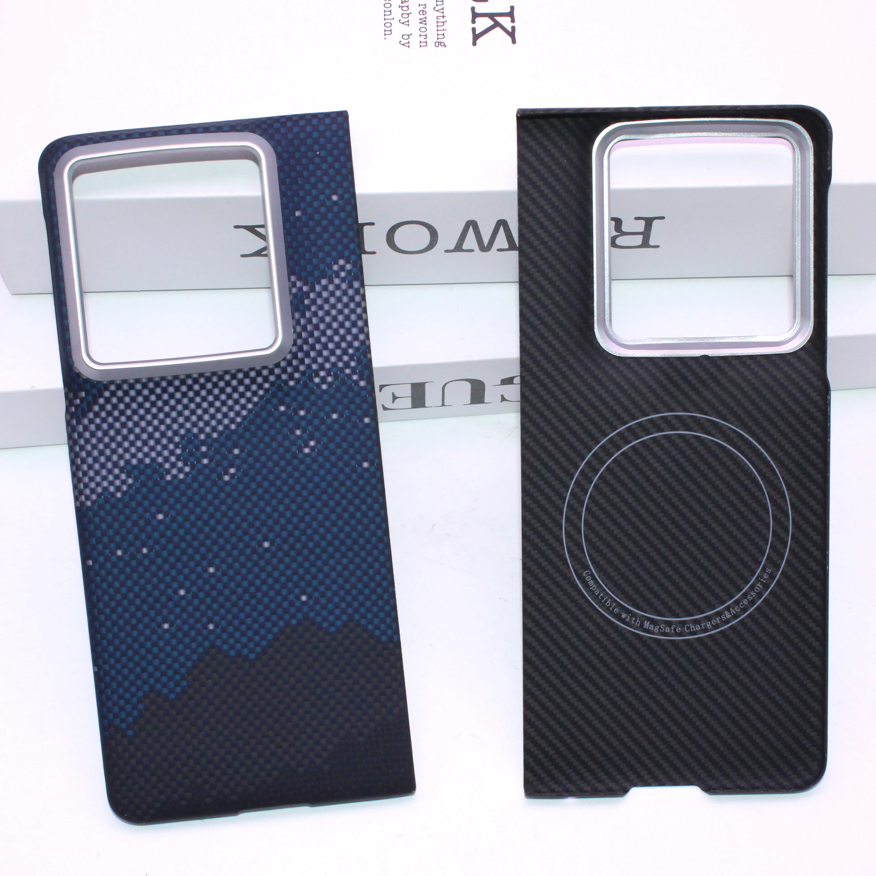Aramid Fiber Case for Motorola Razr Fold, Compatible with MagSafe, Slim Lightweight Back Cover, Galaxy