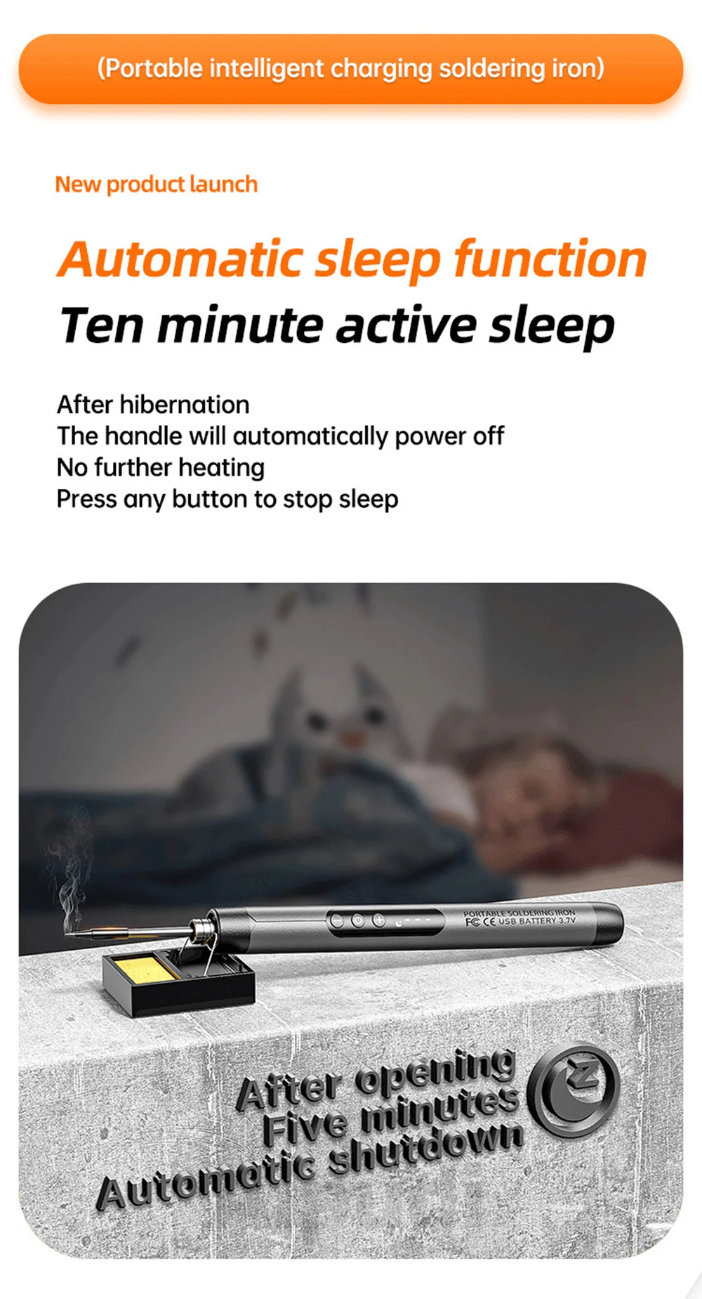 USB-C200L Soldering Iron Mini Small Soldering Iron Set Portable Household Type-C Interface 800mAh Battery Adjustable Temperature