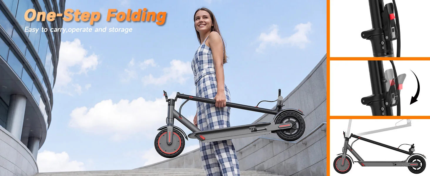 Electric Scooter Adults Teens,8.5in Solid Tires,350W Motor,19-23 Miles Range,19mph E Scooter with Smart APP Control for Commuting, Outdoor, Short Travel Gift
