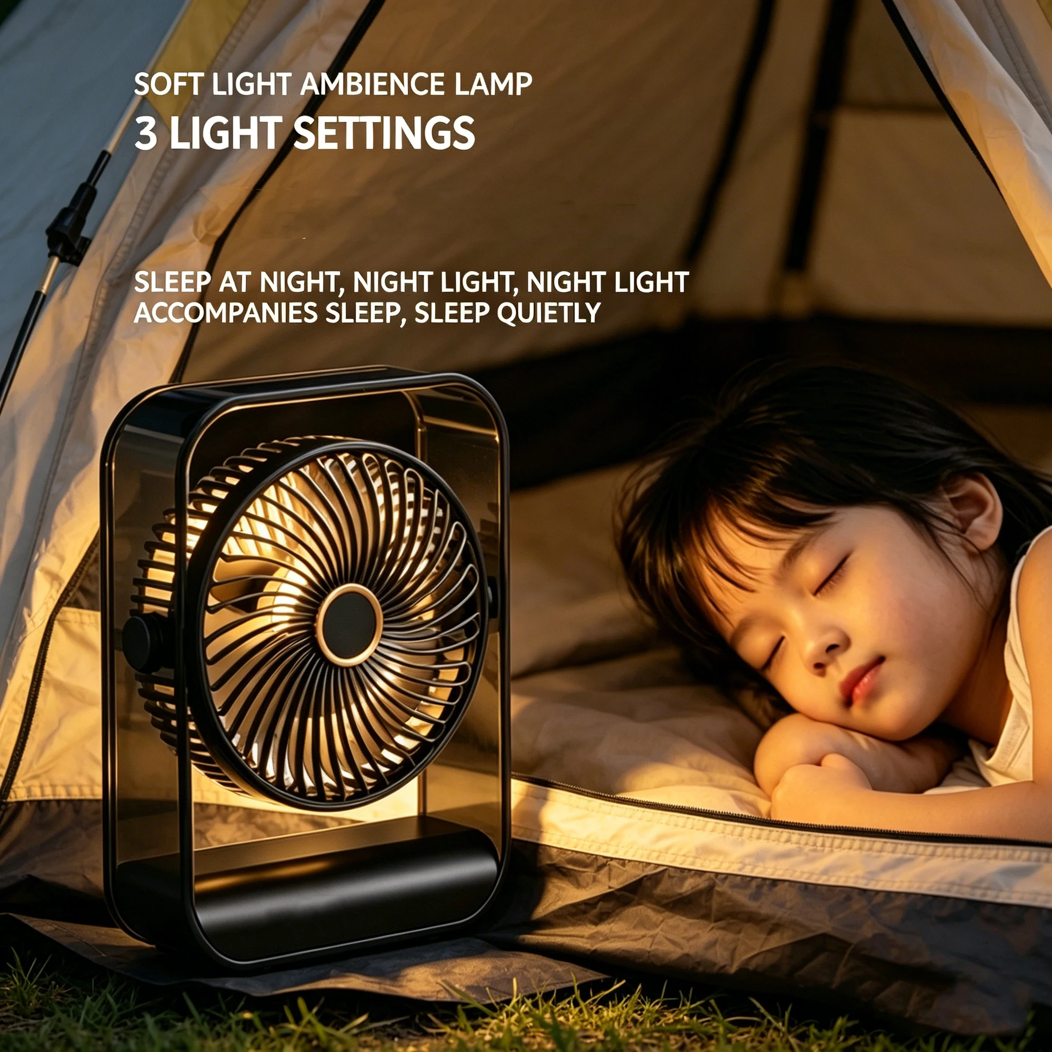 Portable Circulation Fan, Supports USB Charging, Long Battery Life, Multiple Wind Speed Settings, Cooling Device, Suitable for Camping, Fishing, Dormitory, Desktop, Student Office, Car, Bedside, Portable Mini Air-Conditioning Fan, Silent Portable Electric Fan for Daily Summer Use