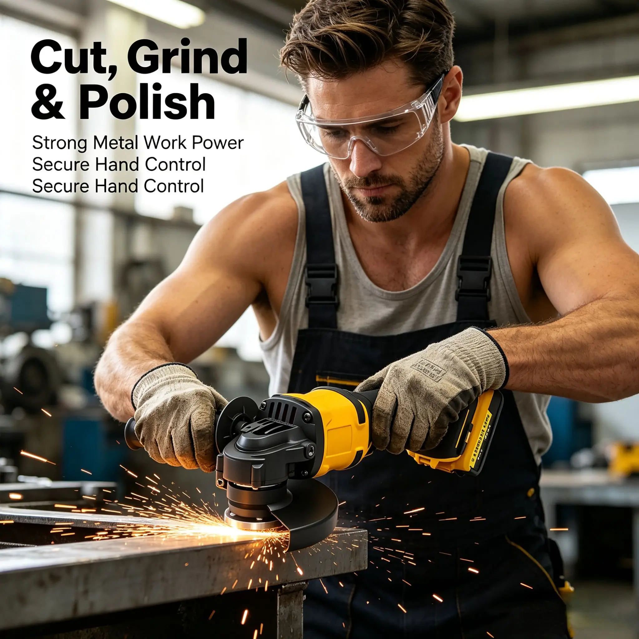DW-Angle Grinder DCG409, 20V Brushless Wireless Power Tool, Cutting Machine, 125mm Rechargeable Portable Polisher