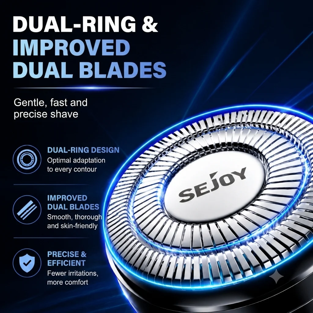 7D Head Shavers for Bald Men,5-in-1 Shaving Grooming Kit for Balder,Wet or Dry Electric Razor,LED Display/Type-C Charge Precision Blades Hair Clippers