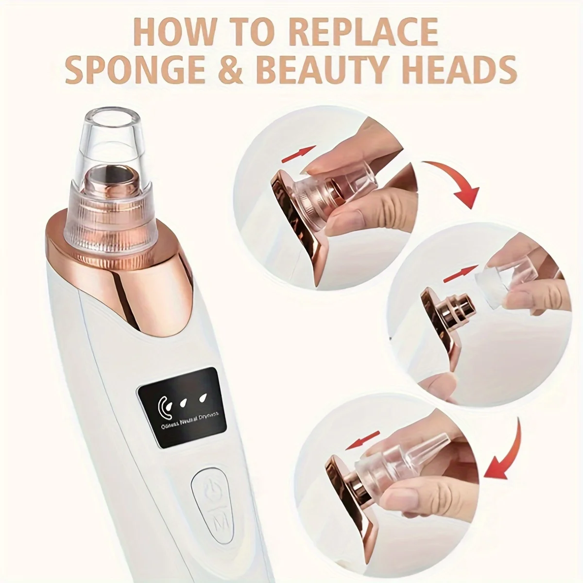 Cloud Prime Electric Facial Pore Cleaner Pimple Adsorbent Rechargeable Blackhead Reduce Tool 3 Suction Power, 5 Probes For Christmas And New Year Gifts