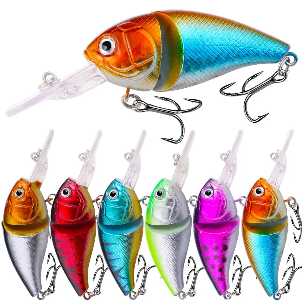 6pcs Crankbait Fishing Lures Hard Bait Swimbait Artificial Bait 8.5cm 14.3g