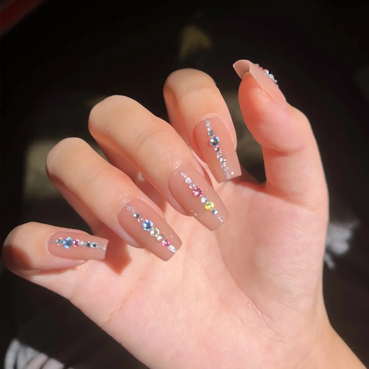 12-Pack Box of Nail Accessories: Flat-Bottom Rhinestones, Decorative Nail Embellishments, Assorted Small Components, colorful Nail stickers with Rhinestones.