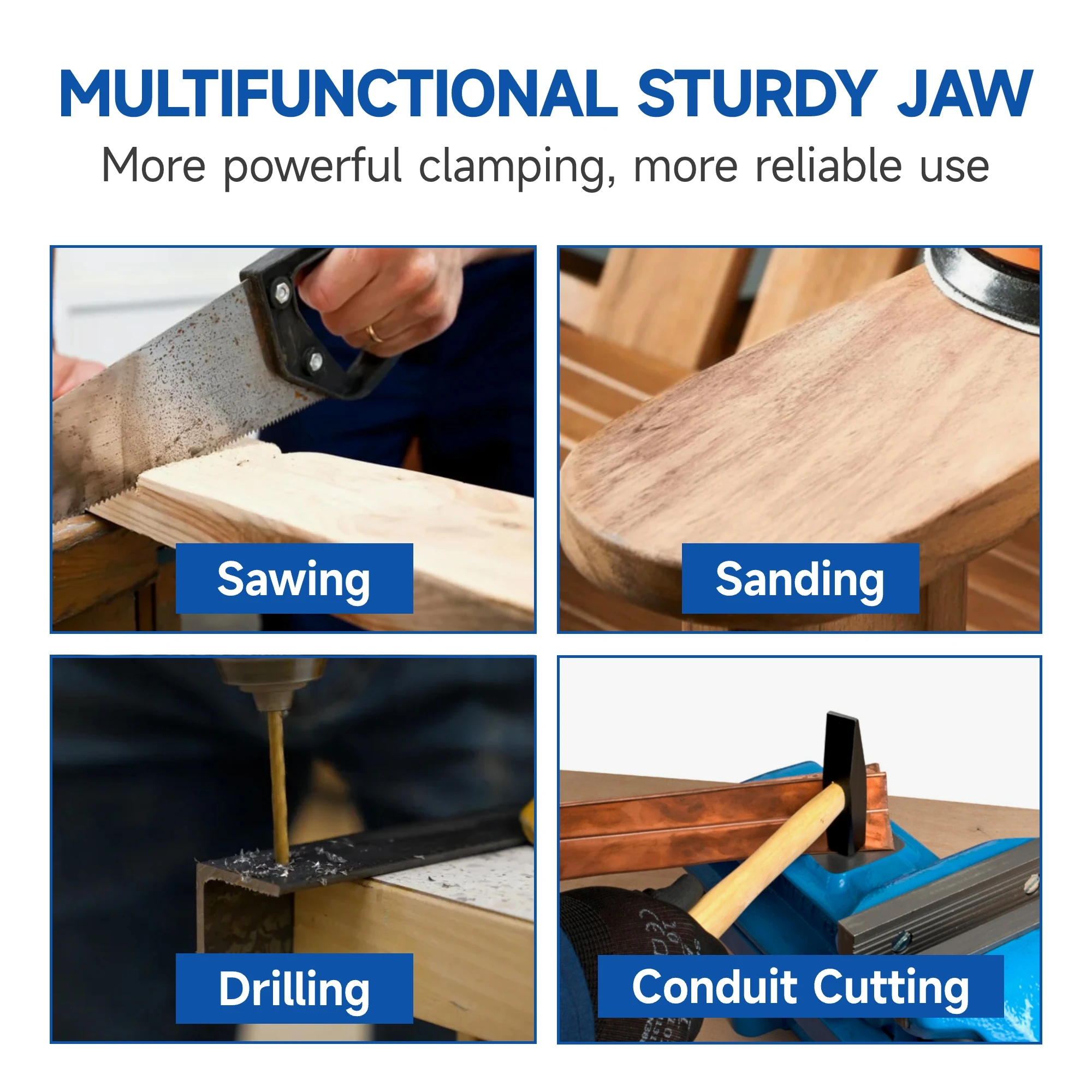 6 Inch Heavy Duty Bench Vise with 360° Swivel Base and Integrated Anvil for Metalworking