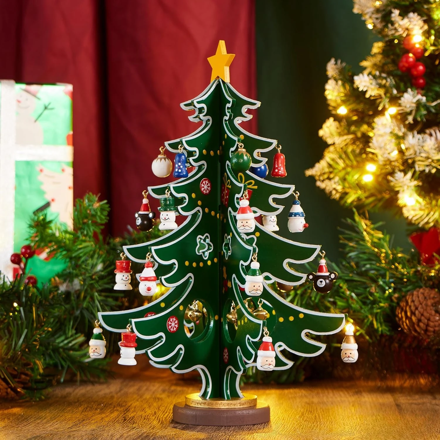 2026 Christmas Advent Calendar 24 Days Countdown Calendar with Christmas Tree 24 PCS Ornaments for Boys Girls & Kids Party Favors, Classroom Prizes Xmas Gift, Xmas Tree Countdown, Xmas Multi-Item Party Favor Packs