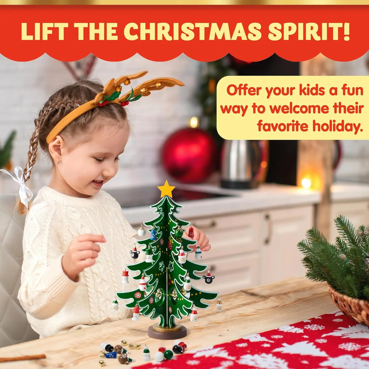 2026 Christmas Advent Calendar 24 Days Countdown Calendar with Christmas Tree 24 PCS Ornaments for Boys Girls & Kids Party Favors, Classroom Prizes Xmas Gift, Xmas Tree Countdown, Xmas Multi-Item Party Favor Packs