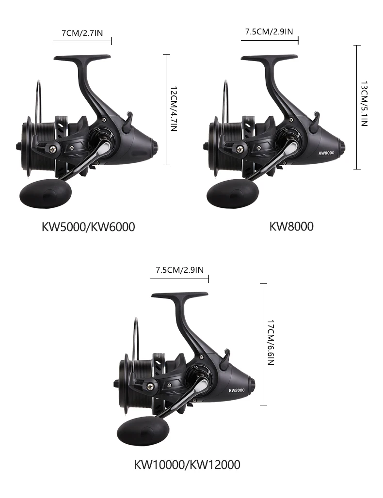 BILLINGS Spinning Reel 18KG Max Drag 5.1:1 Gear Ratio CNC Rocker with Metal Spool Professional Fishing Reels Ideal for Freshwater & Saltwater Bass Trout Fishing