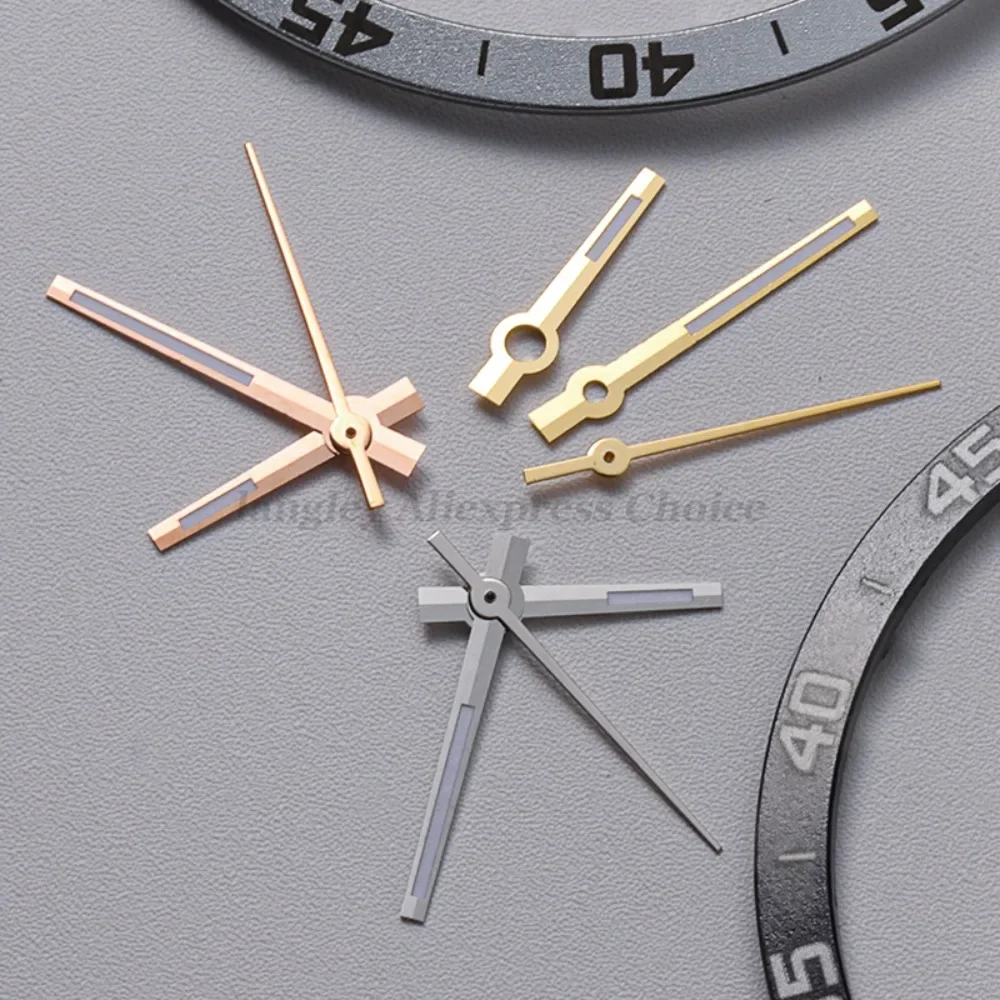 Silver Needles NH35 NH36 Watch Aiguille Hands C3 Super Lume Pointer Baton Style Datejust Hands Polished for Automatic Movement