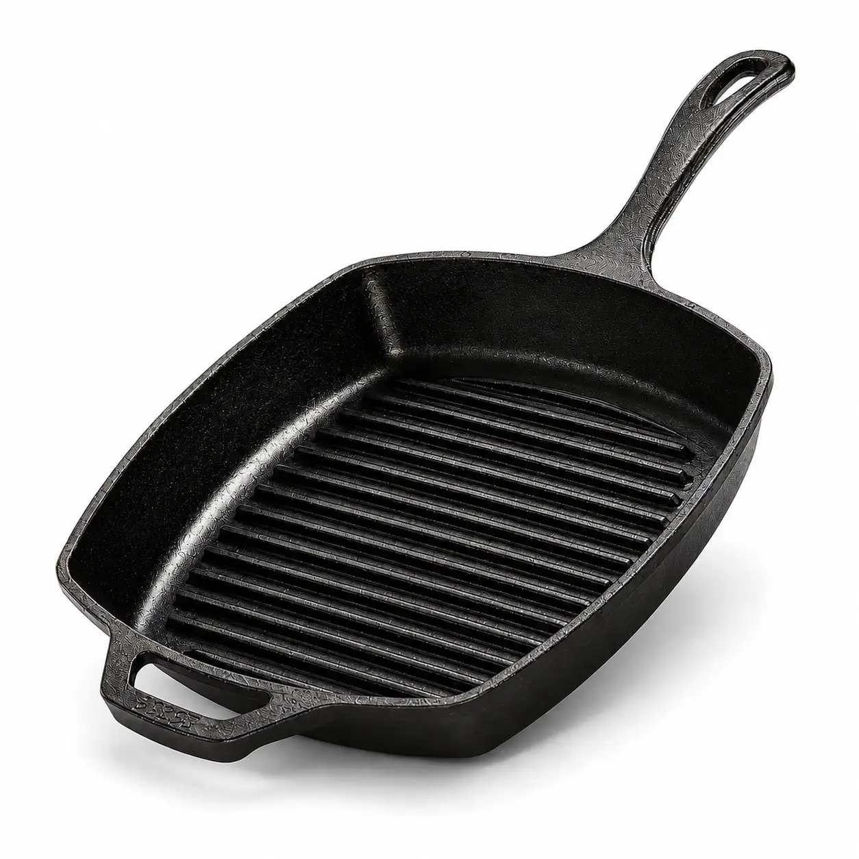 1PC Black Square Striped Steak Pan,Thick Cast Iron Skillet With Auxiliary Handle, Multi-Function Induction Grill Pan, Compatible With All Stoves, Easy Clean, Portable Camping Griddle Pan For Outdoor Cooking, Family Gatherings & Restaurant Use