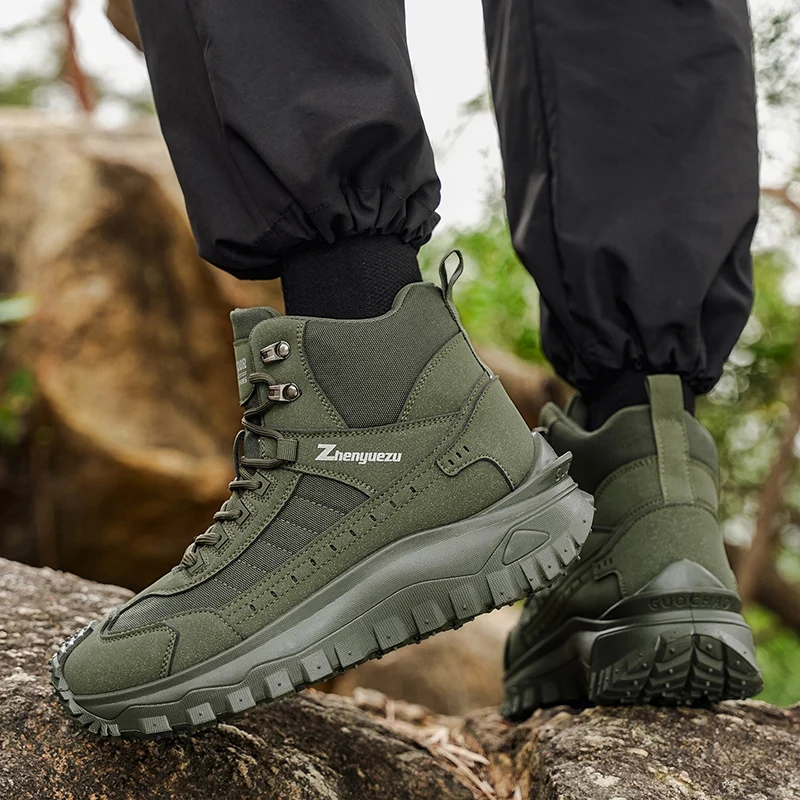 Autumn New High-Top Plus Size Casual Sports Shoes, Outdoor Hiking Boots, Comfortable Thick Sole Lightweight Casual Walking Shoes, Suitable for All-Season Daily Outdoor Activities, Walking And Travel, Mountaineering, Camping Gear