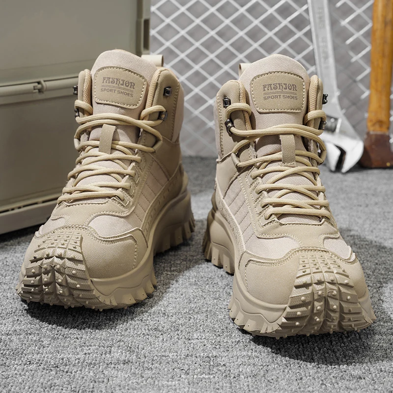 Autumn New High-Top Plus Size Casual Sports Shoes, Outdoor Hiking Boots, Comfortable Thick Sole Lightweight Casual Walking Shoes, Suitable for All-Season Daily Outdoor Activities, Walking And Travel, Mountaineering, Camping Gear