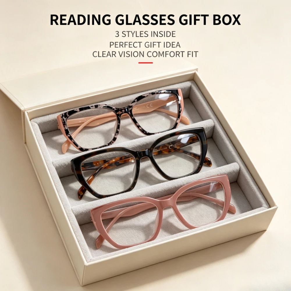 13 packs of men's and women's reading glasses, lightweight spring hinge readers, multi-style fashionable reading glasses for daily use in home office, random colors, recommended Christmas and Halloween gifts