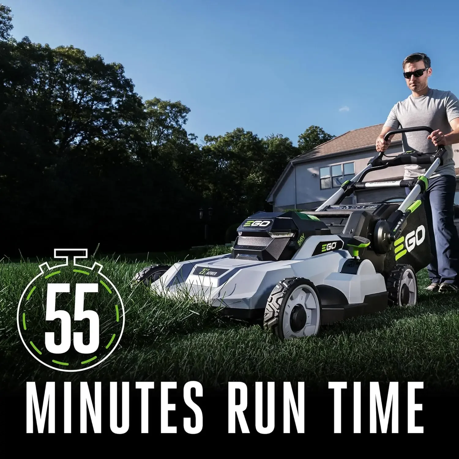 EGO POWER+ Electric Lawn Mower, Cordless, Includes 56V 6.0Ah Battery And 320W Charger