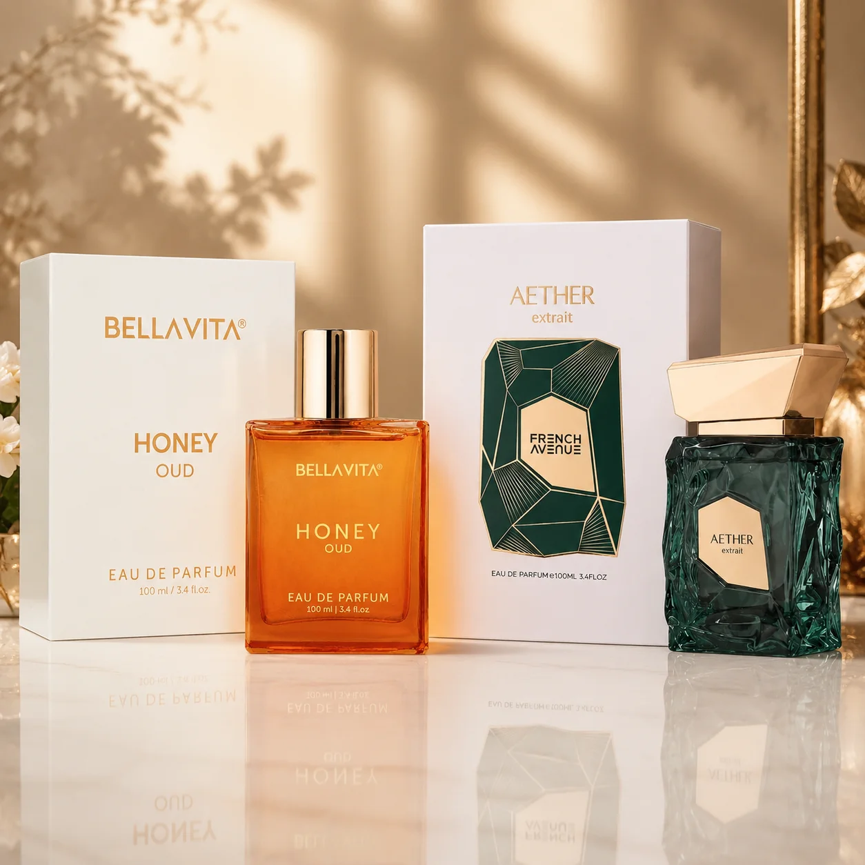 Bella Vita Honey Oud + French Avenue Aether Extrait Perfume Kit 100ml EDP Luxury Oud Fragrance Gift Box