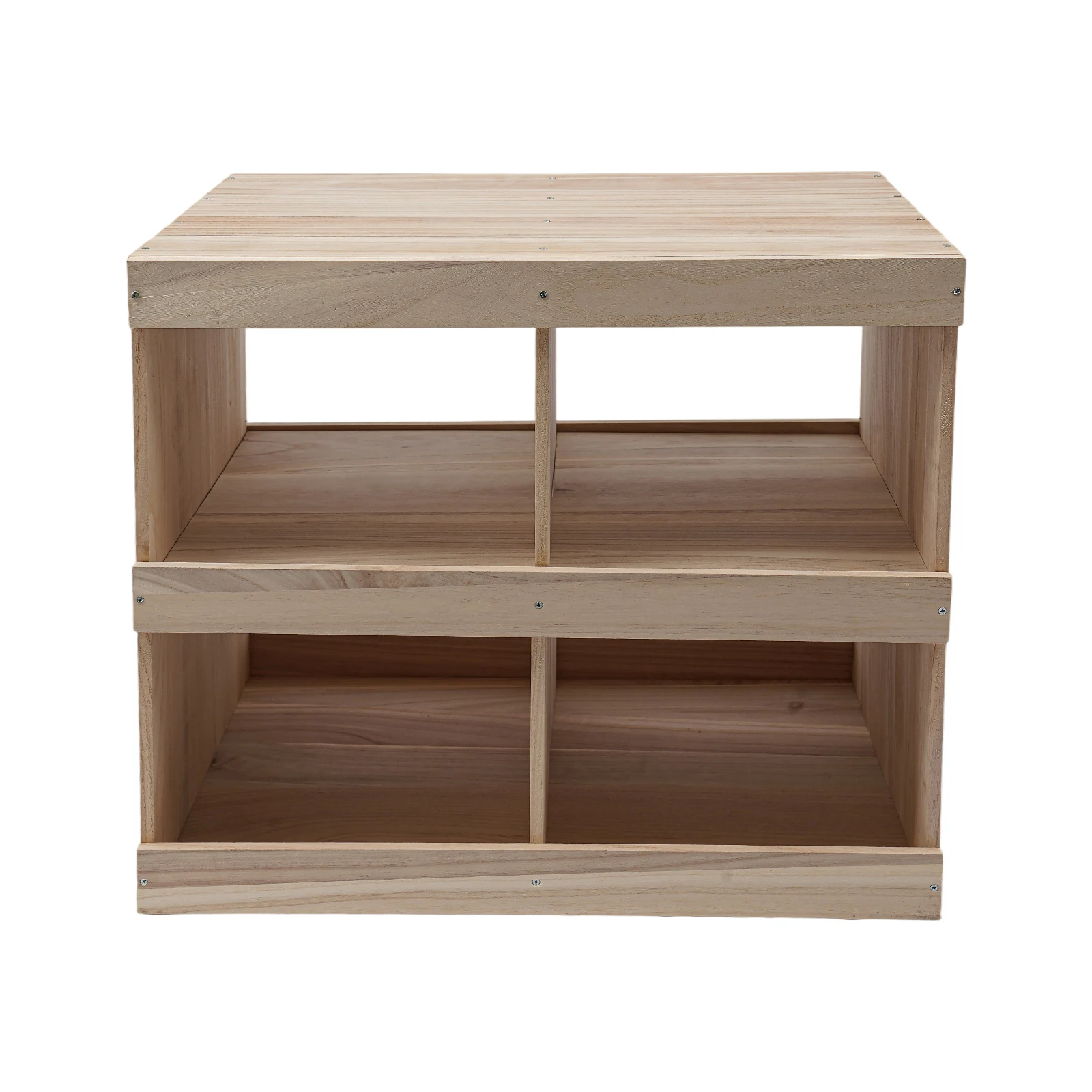 4-Piece Wooden Chicken Egg-Laying Nesting Boxes - In Natural Wood Color Chicken Nesting Box, 4 Compartment Wooden Nesting Boxes for Chickens with Perches, Floor Mount Chicken Nesting Boxes for Homes Farms Chicken Houses Backyards Courtyards