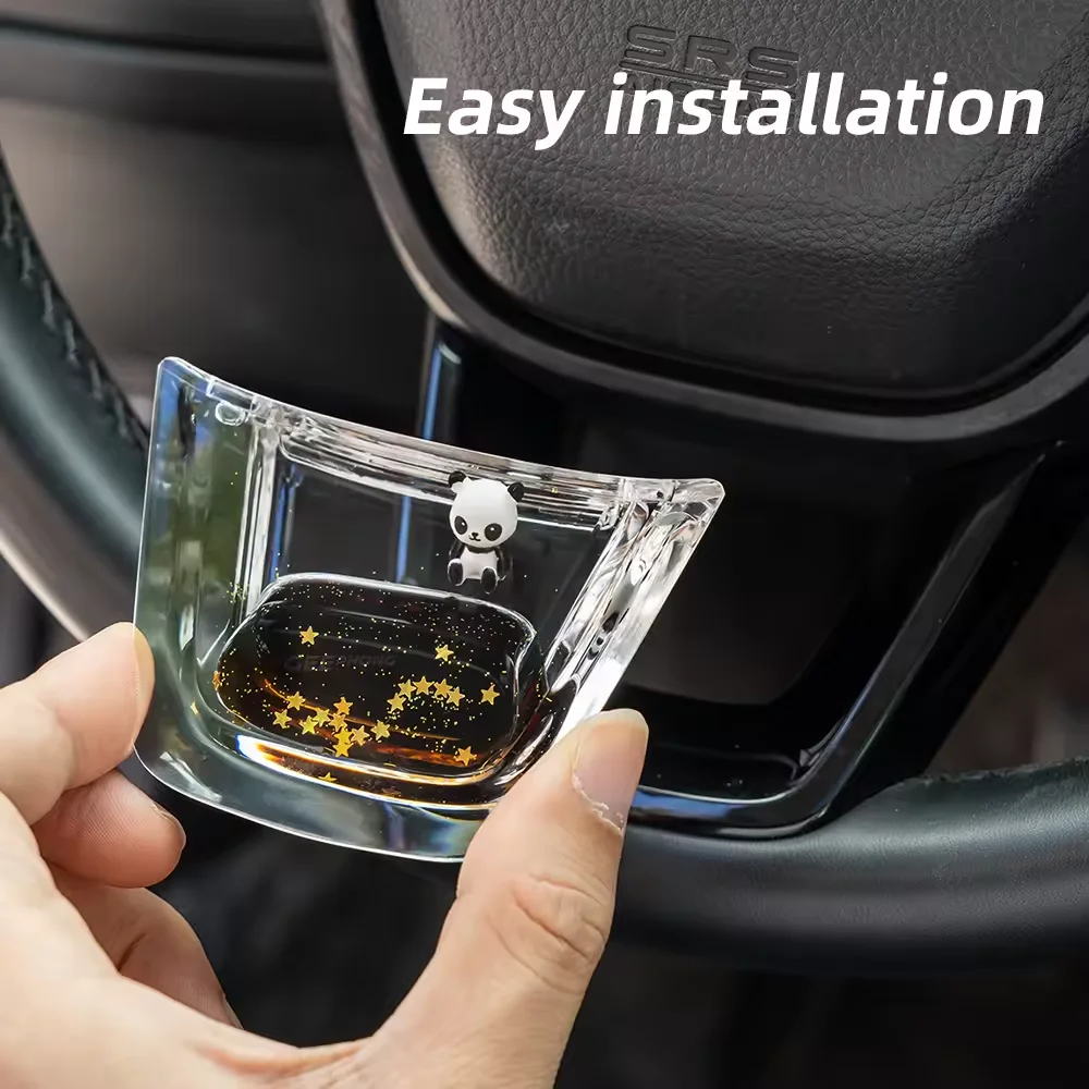 For Honda Civic Integra Accord CR-V HR-V Steering Wheel Decoration Sequin Interior Car Accessories Steering Wheel Cover