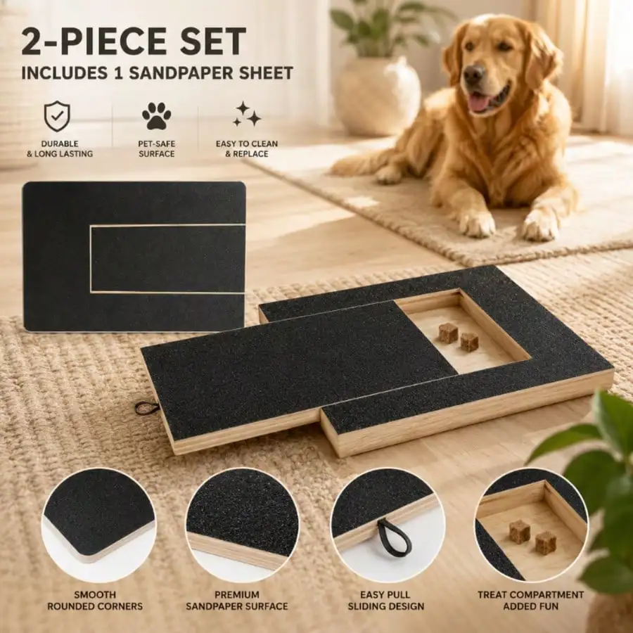 Cardboard Cat Scratcher House 2-In-1 With Interactive Ball, Durable Cat Lounge Rest Bed, Grinding Toy For Kittens & Adult Cats, Indoor Multi-Functional Cat Furniture