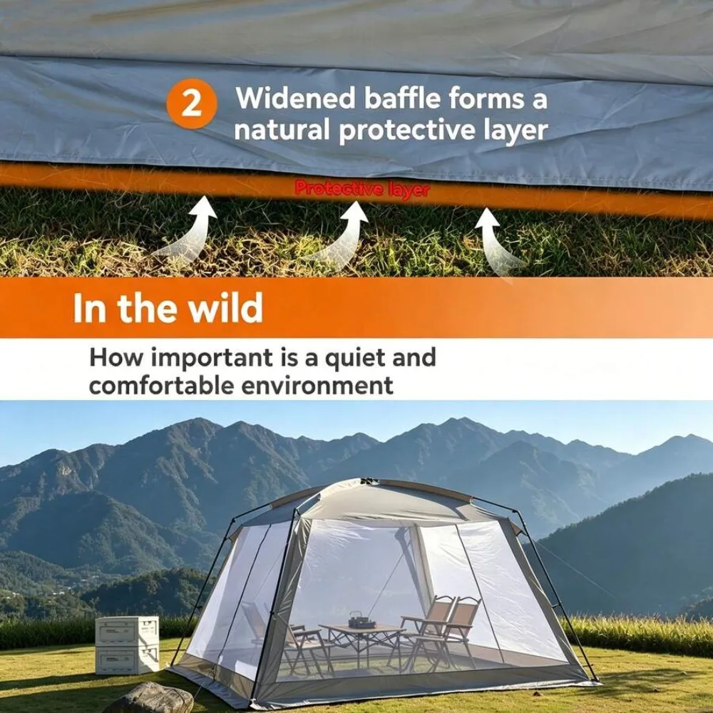 Outdoor Mosquito Net Gazebo Tent for 4-8 Person, Fine Mesh Netting, Breathable Sun Protection Top, Spacious Durable Wind Resistant Frame, Easy Setup Portable Pop Up, Camping Backyard Picnic Party Pavilion, All Season Shade Shelter