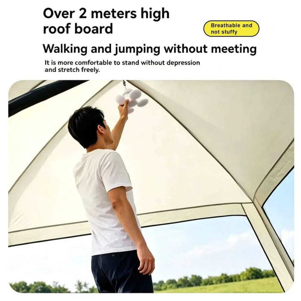Outdoor Mosquito Net Gazebo Tent for 4-8 Person, Fine Mesh Netting, Breathable Sun Protection Top, Spacious Durable Wind Resistant Frame, Easy Setup Portable Pop Up, Camping Backyard Picnic Party Pavilion, All Season Shade Shelter