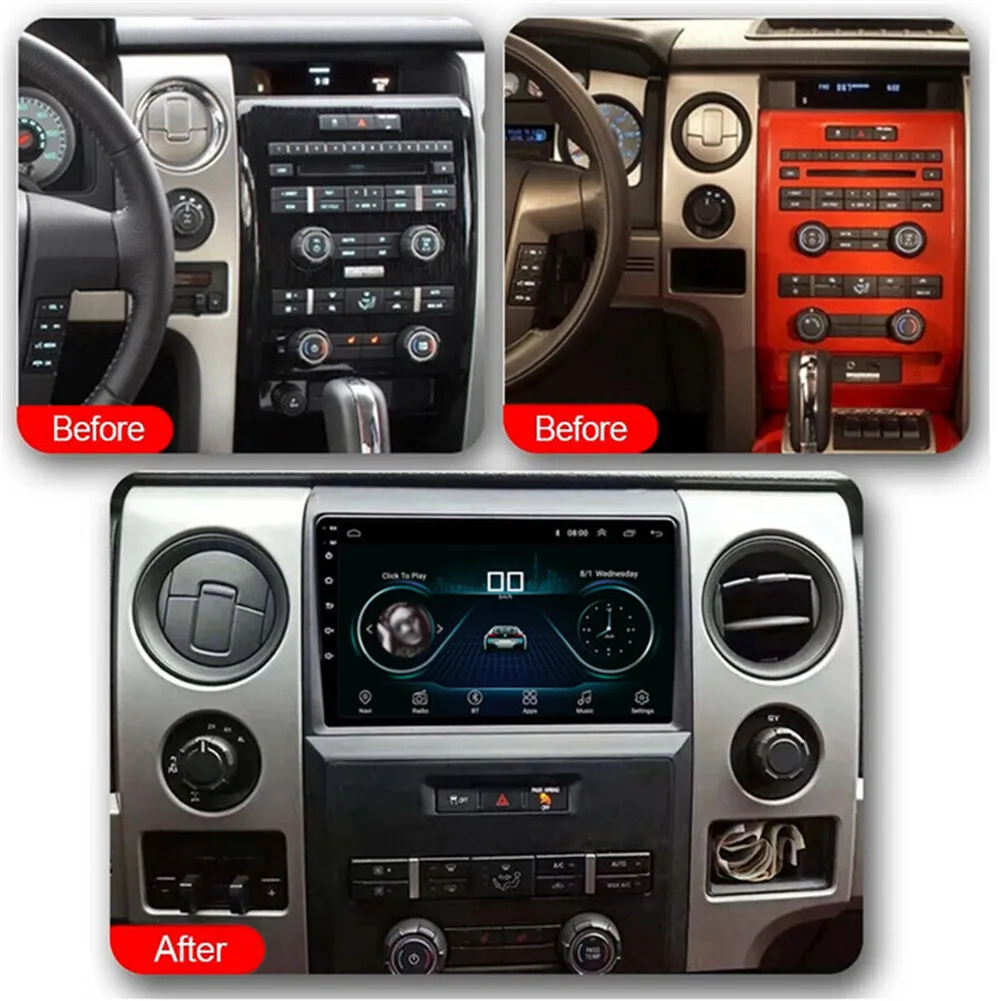 2+32GB Android 13 Car Stereo, 9in Radio for Ford F150 2009-2014 Support Wireless Carplay Android Auto, Head Unit with WiFi GPS Bluetooth SWC Split Screen + AHD Backup Camera