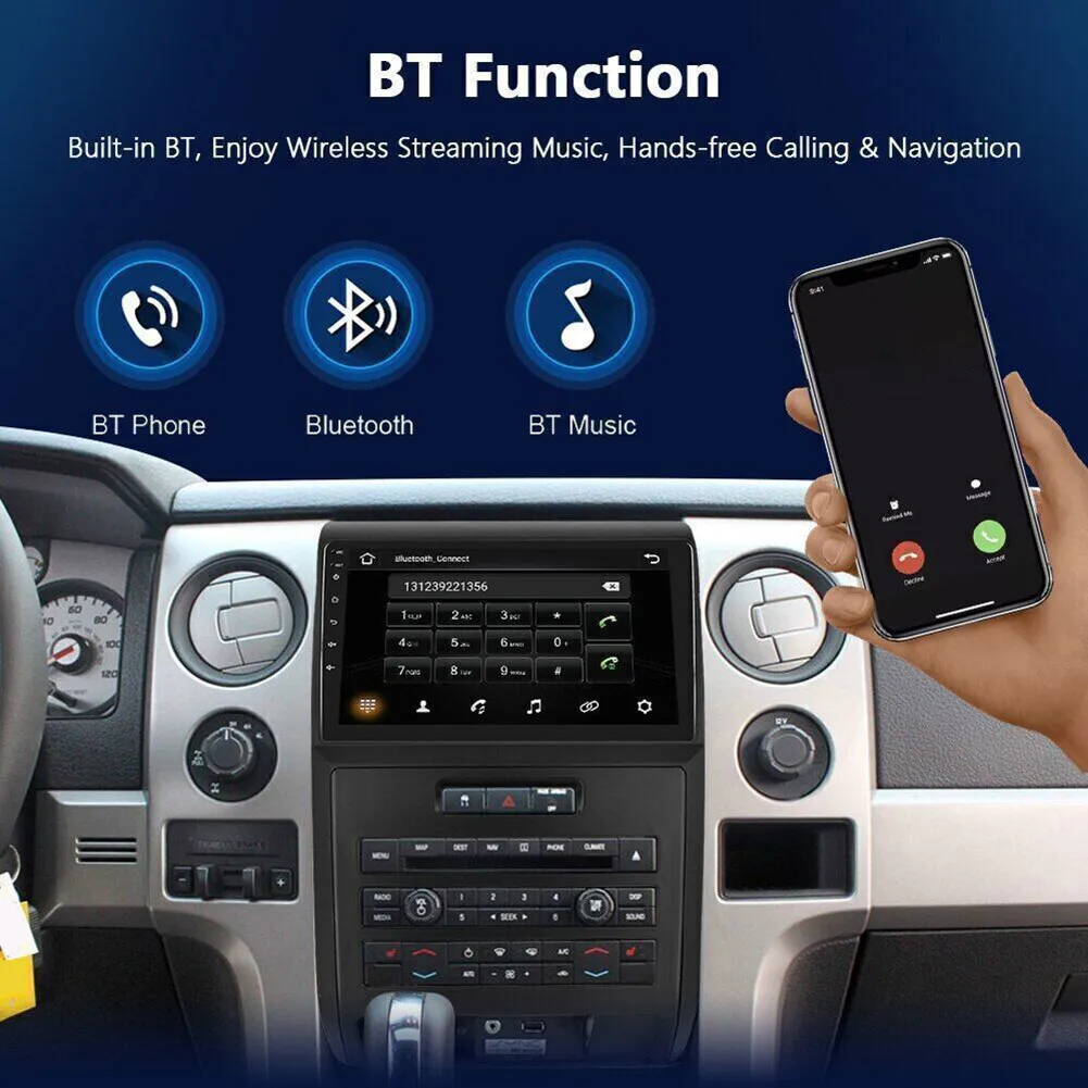 2+32GB Android 13 Car Stereo, 9in Radio for Ford F150 2009-2014 Support Wireless Carplay Android Auto, Head Unit with WiFi GPS Bluetooth SWC Split Screen + AHD Backup Camera