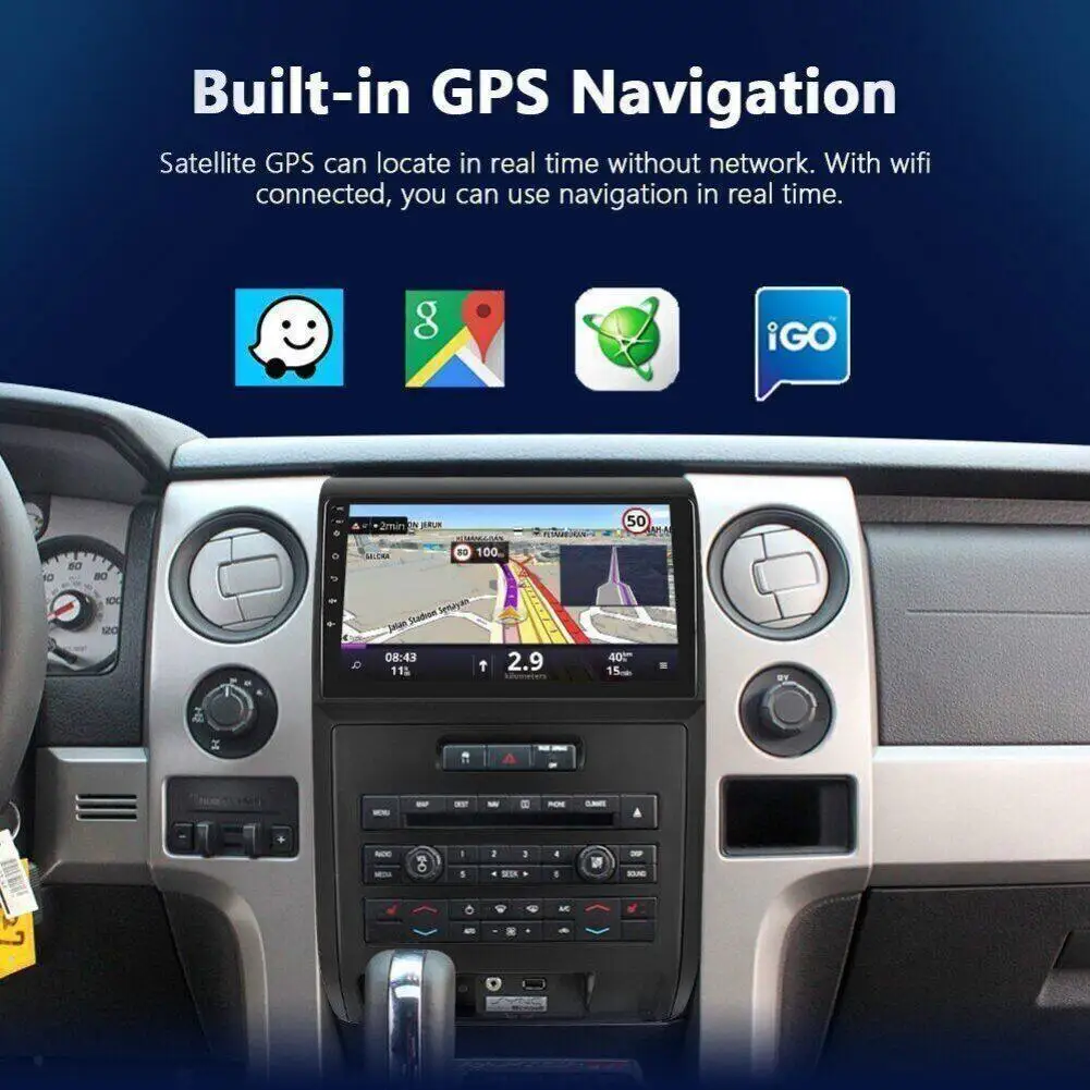 2+32GB Android 13 Car Stereo, 9in Radio for Ford F150 2009-2014 Support Wireless Carplay Android Auto, Head Unit with WiFi GPS Bluetooth SWC Split Screen + AHD Backup Camera