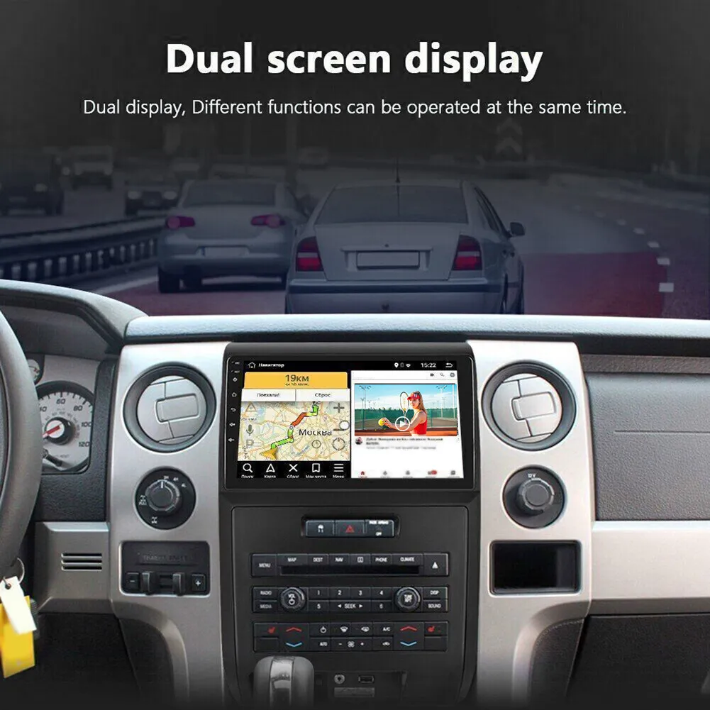 2+32GB Android 13 Car Stereo, 9in Radio for Ford F150 2009-2014 Support Wireless Carplay Android Auto, Head Unit with WiFi GPS Bluetooth SWC Split Screen + AHD Backup Camera