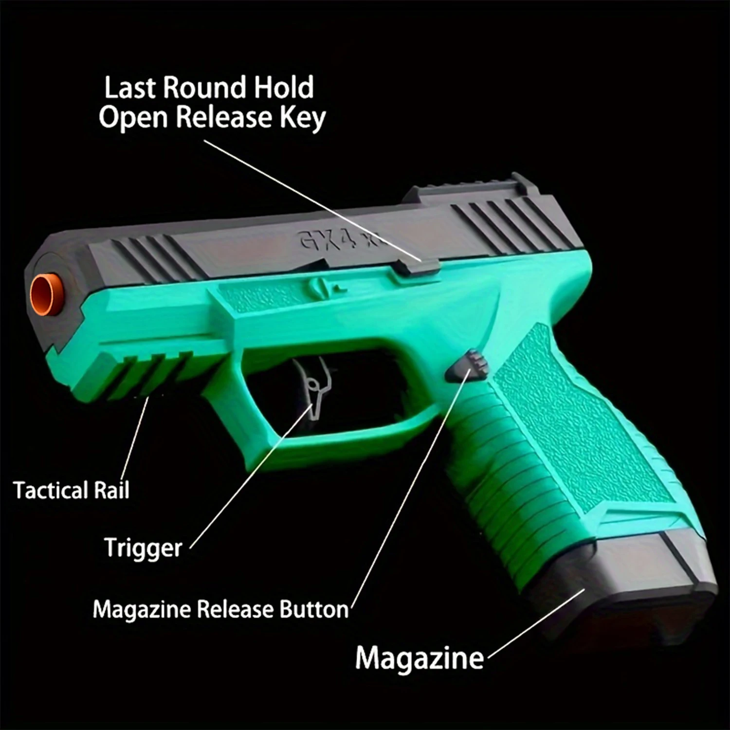 Soft Bullet Gun Toy Pistol with 100 Bullets, 12 Shells, and 2 Magazines New Toy Gun Pistol Hollow Hanging Machine, Toy Foam Blas