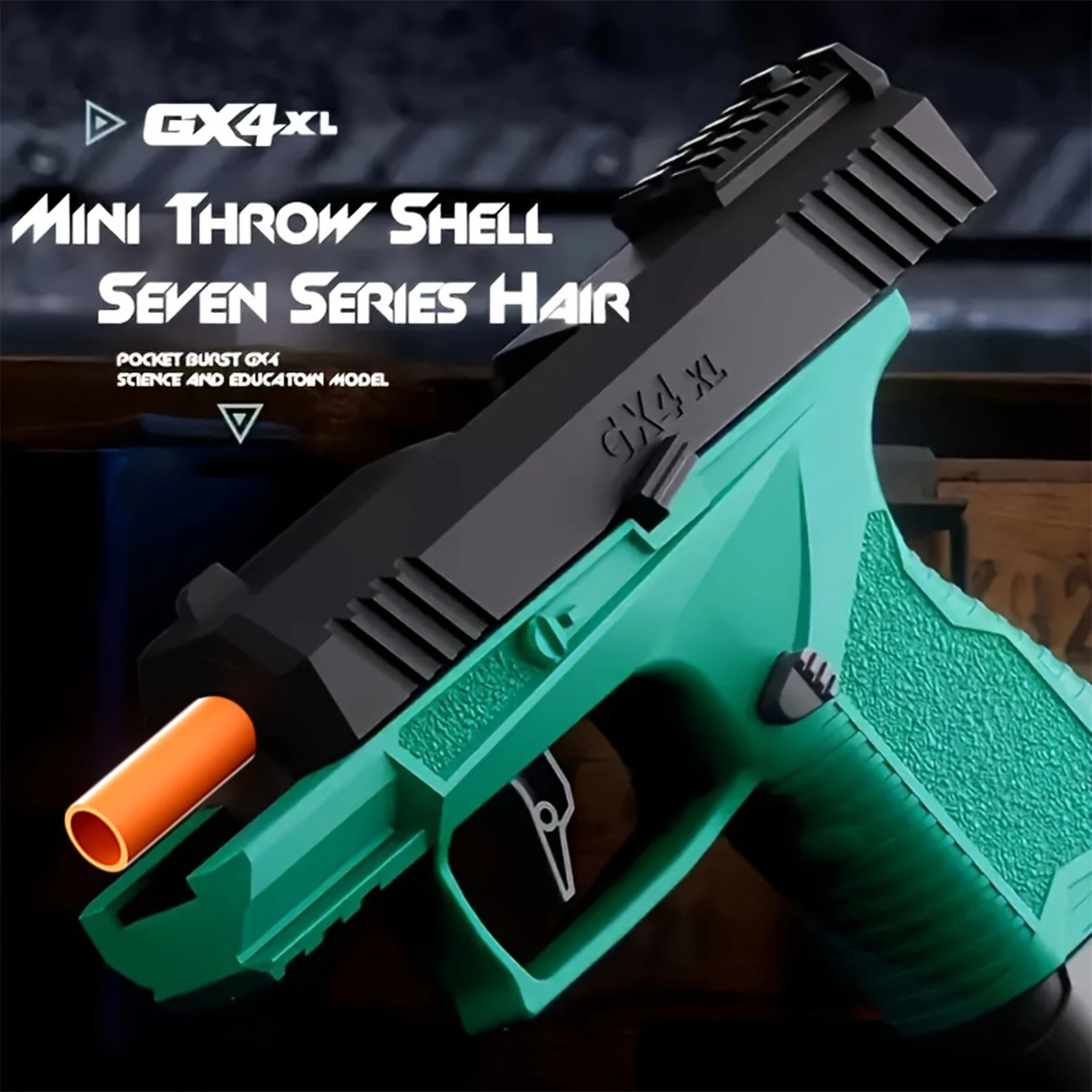 Soft Bullet Gun Toy Pistol with 100 Bullets, 12 Shells, and 2 Magazines New Toy Gun Pistol Hollow Hanging Machine, Toy Foam Blas