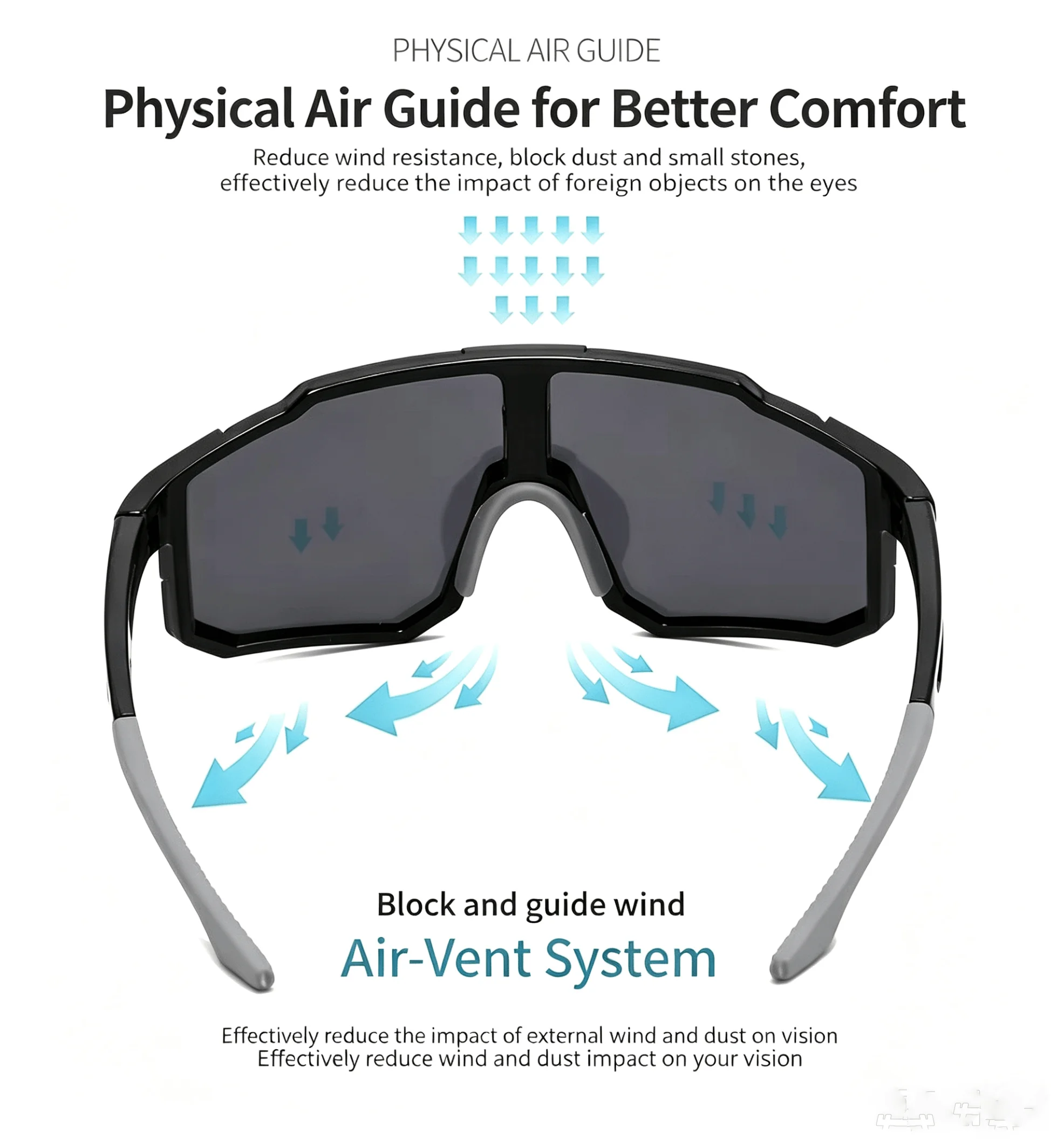 Polarized Sports Sunglasses for Men Women Photochromic Cycling Glasses UV400 Protection Windproof Goggles for Skiing Mountaineering Running Fishing Large Shield Lens Fashionable Colorful Mirrored Outdoor Sport Eyewear