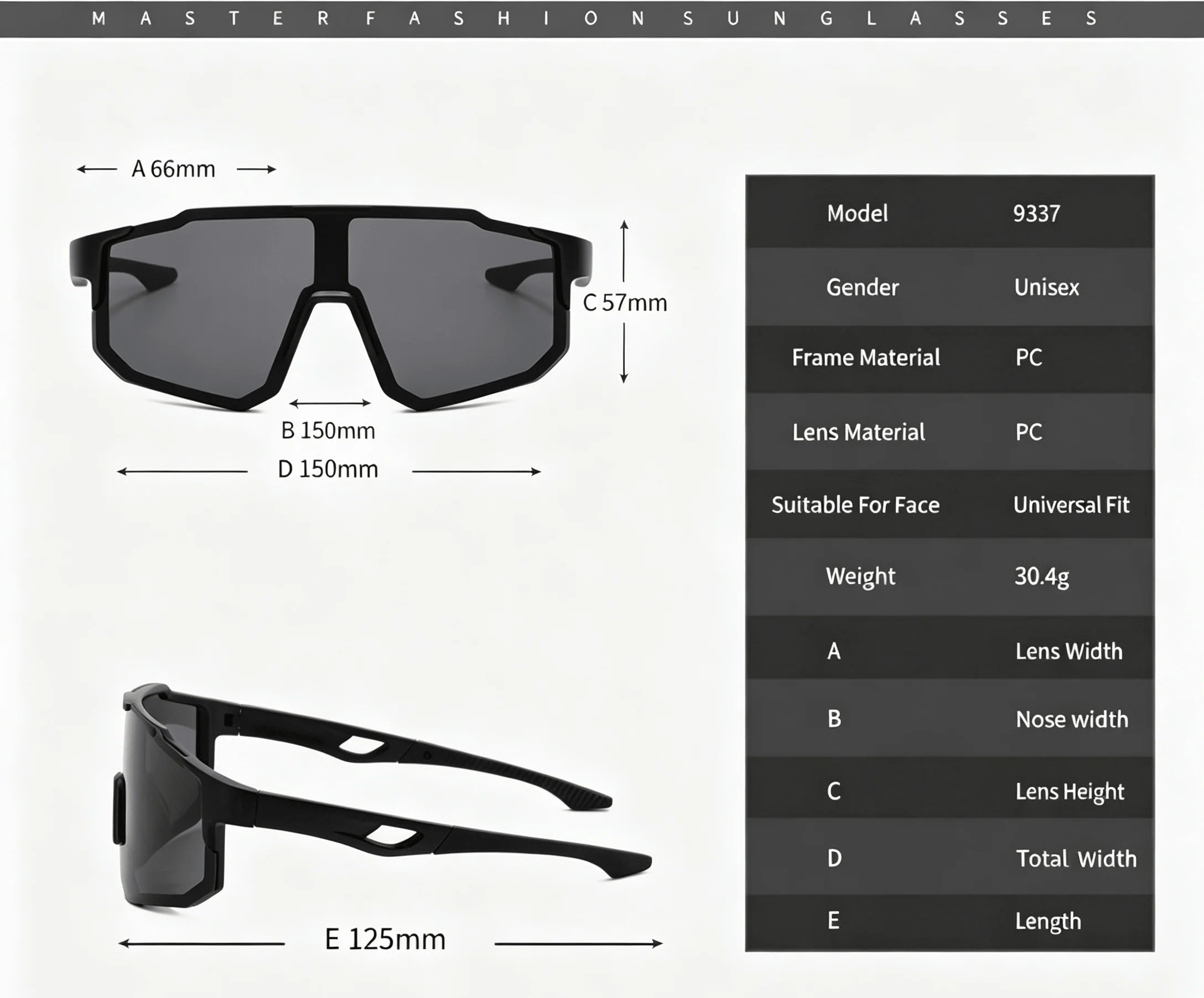 Polarized Sports Sunglasses for Men Women Photochromic Cycling Glasses UV400 Protection Windproof Goggles for Skiing Mountaineering Running Fishing Large Shield Lens Fashionable Colorful Mirrored Outdoor Sport Eyewear