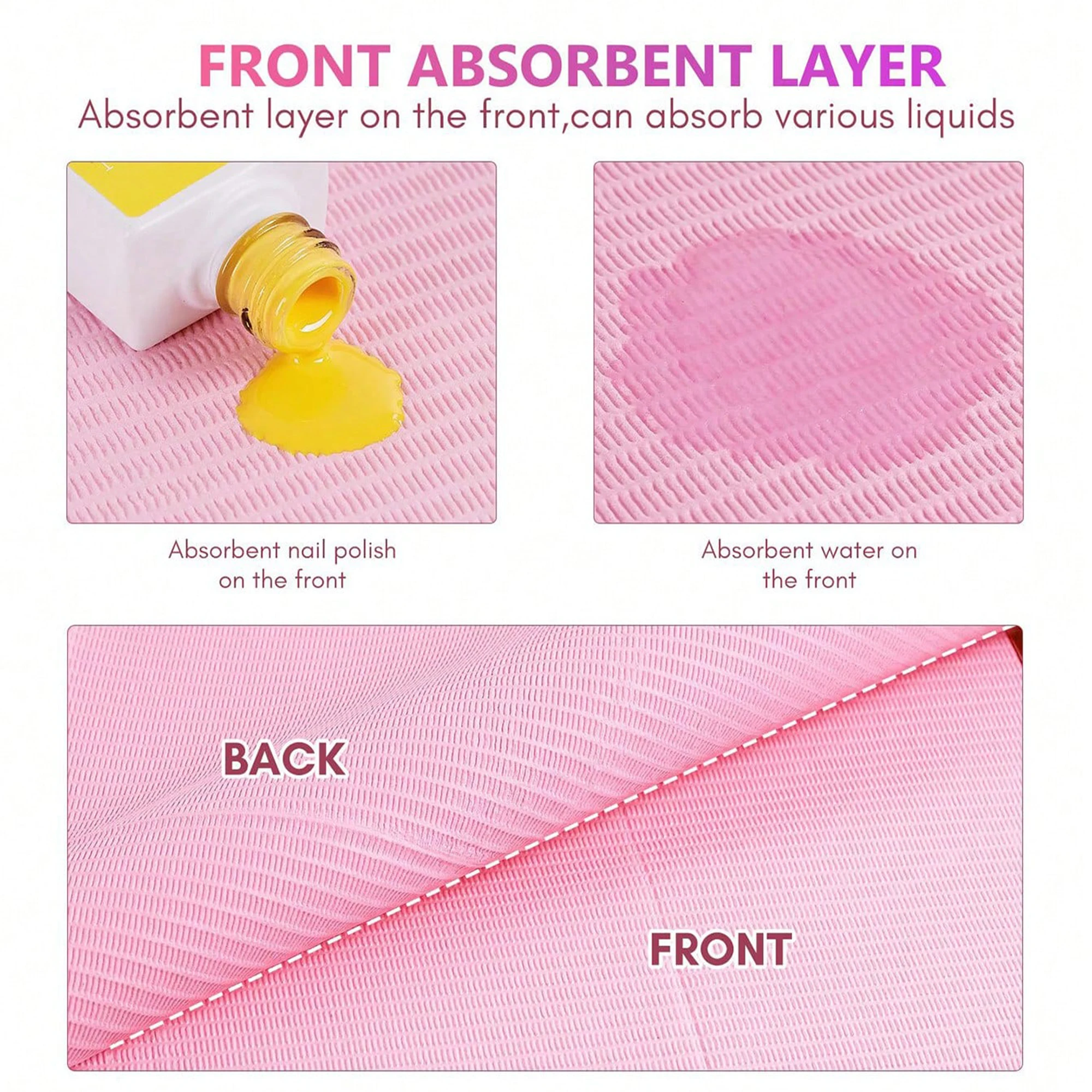 25pc Nail Cleaning Table Mats Disposable Nail Art Mat Waterproof Tablecloth for Manicures Pedicures Paper Sheets Nail Tools Tablecloth Cleaning Pad