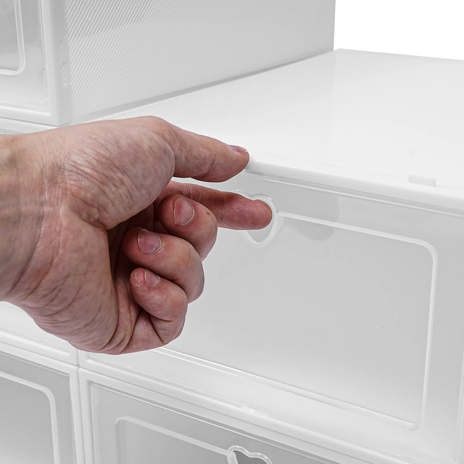 20 Transparent Pp Shoe Boxes, Each Measuring 33 X 23 X 14 Cm; Versatile Transparent Storage Boxes, Odour-Proof and Waterproof