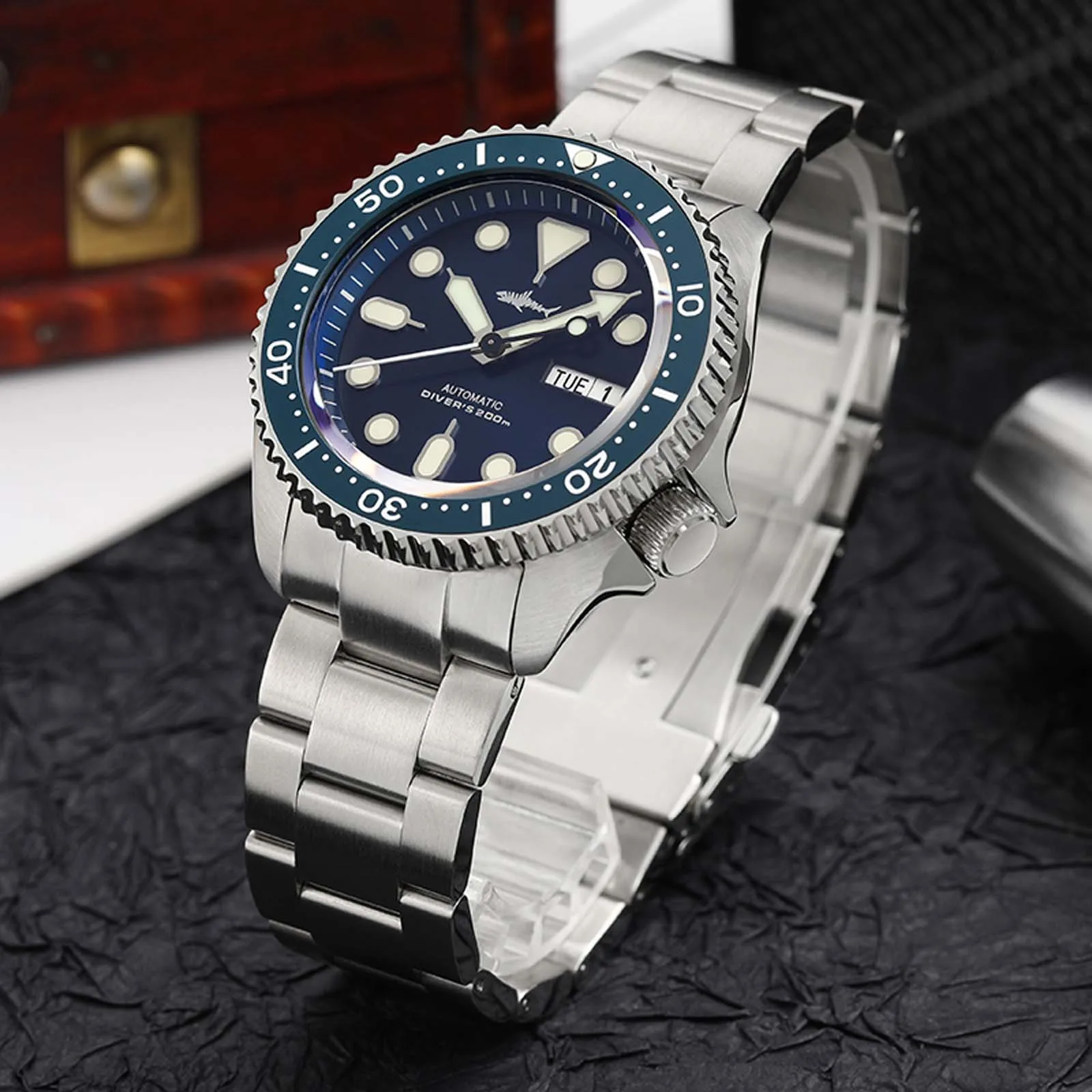 Heimdallr SKX007 Diver Watch NH36 Automatic Mechanical Watches Ceramic Bezel Sapphire 200m Waterproof 41mm Heimdallr relojes
