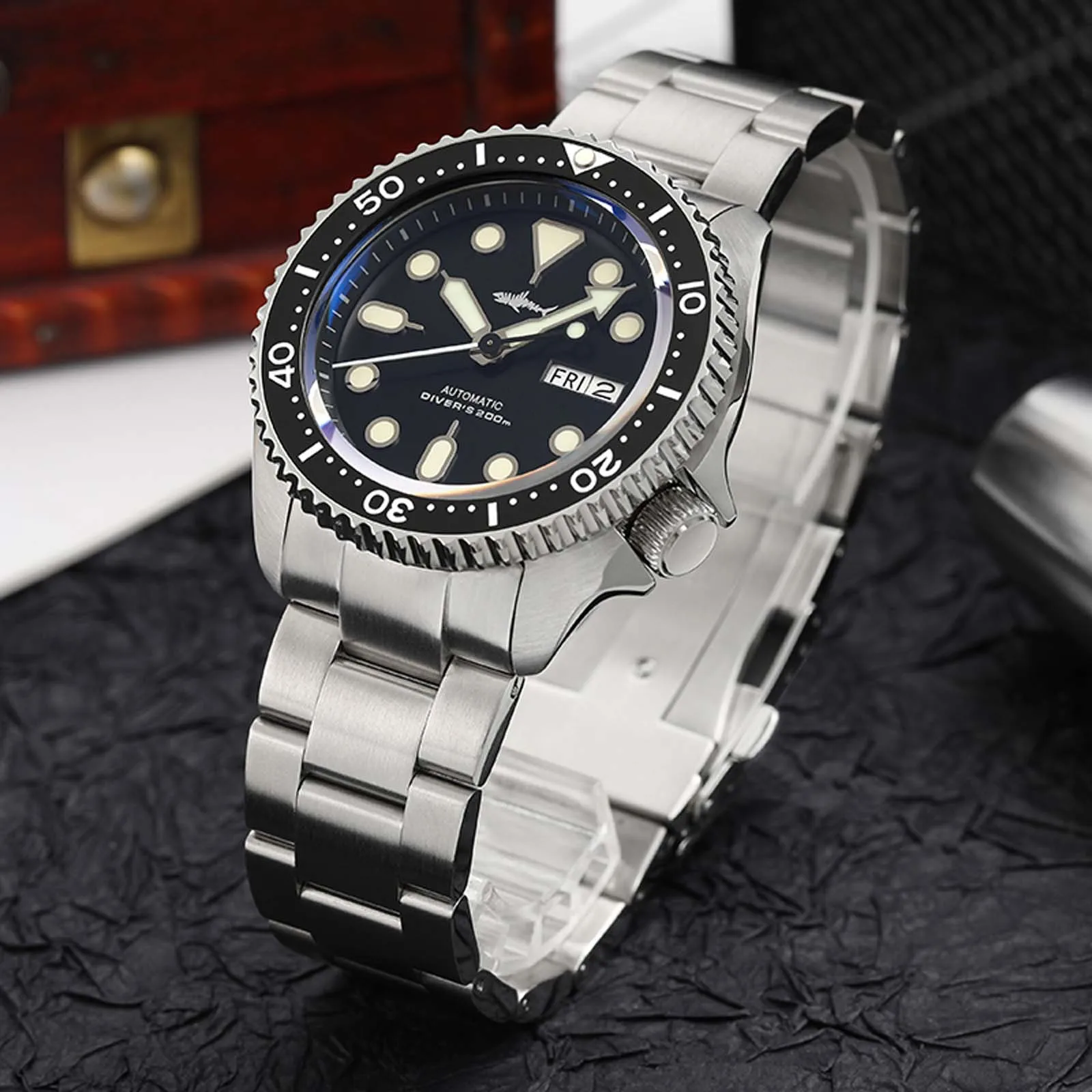 Heimdallr SKX007 Diver Watch NH36 Automatic Mechanical Watches Ceramic Bezel Sapphire 200m Waterproof 41mm Heimdallr relojes
