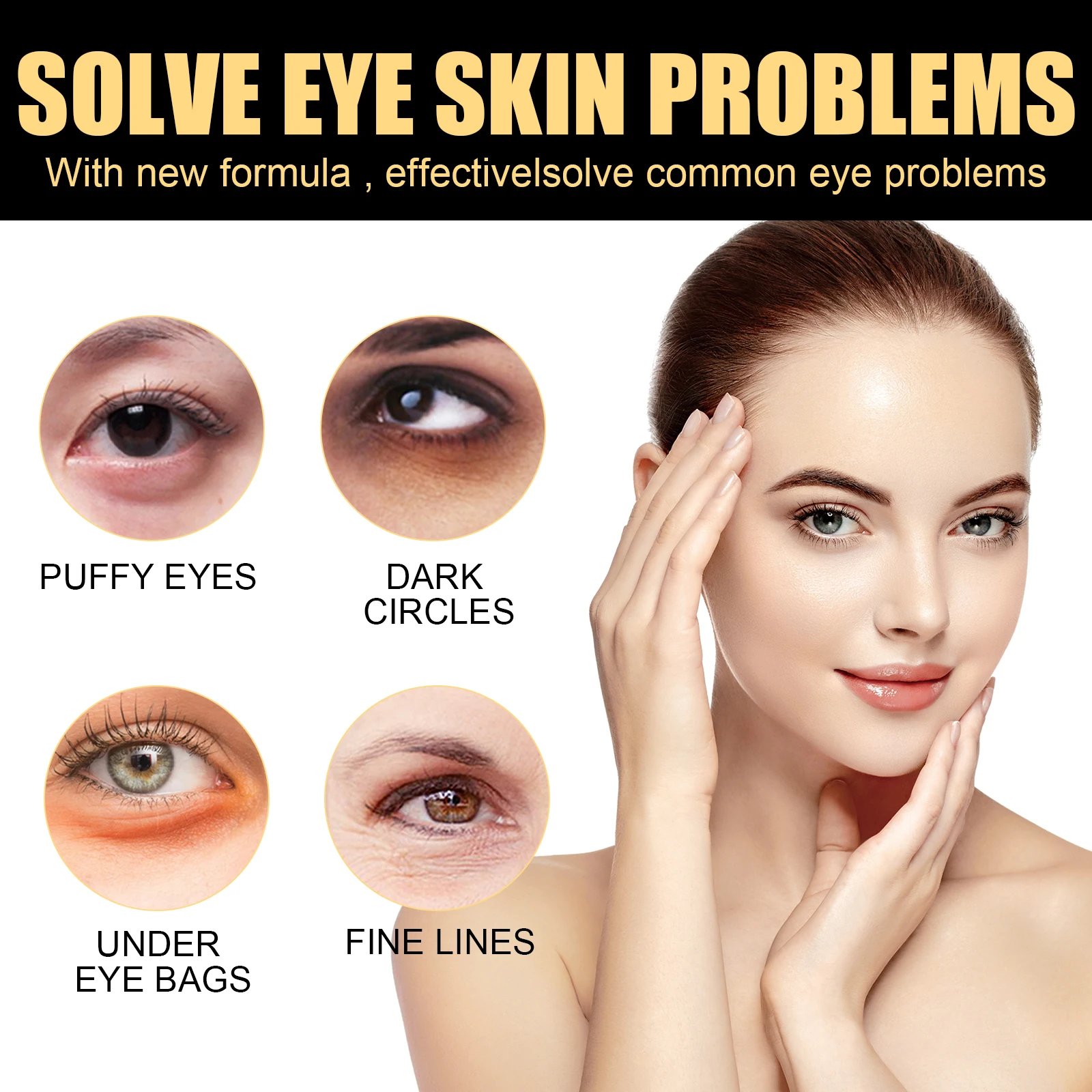 3PCS Instant Wrinkle Eye Cream Tightening,30% L-Carnosine Powerful Anti Glycation&Antioxidant&Instant Physics Lifting Effect,High Occlusion Lock In Moisture, Smooth Dry&Fine Lines,Fast De Puffing for Puffy Eyes&Removing Dark Circles