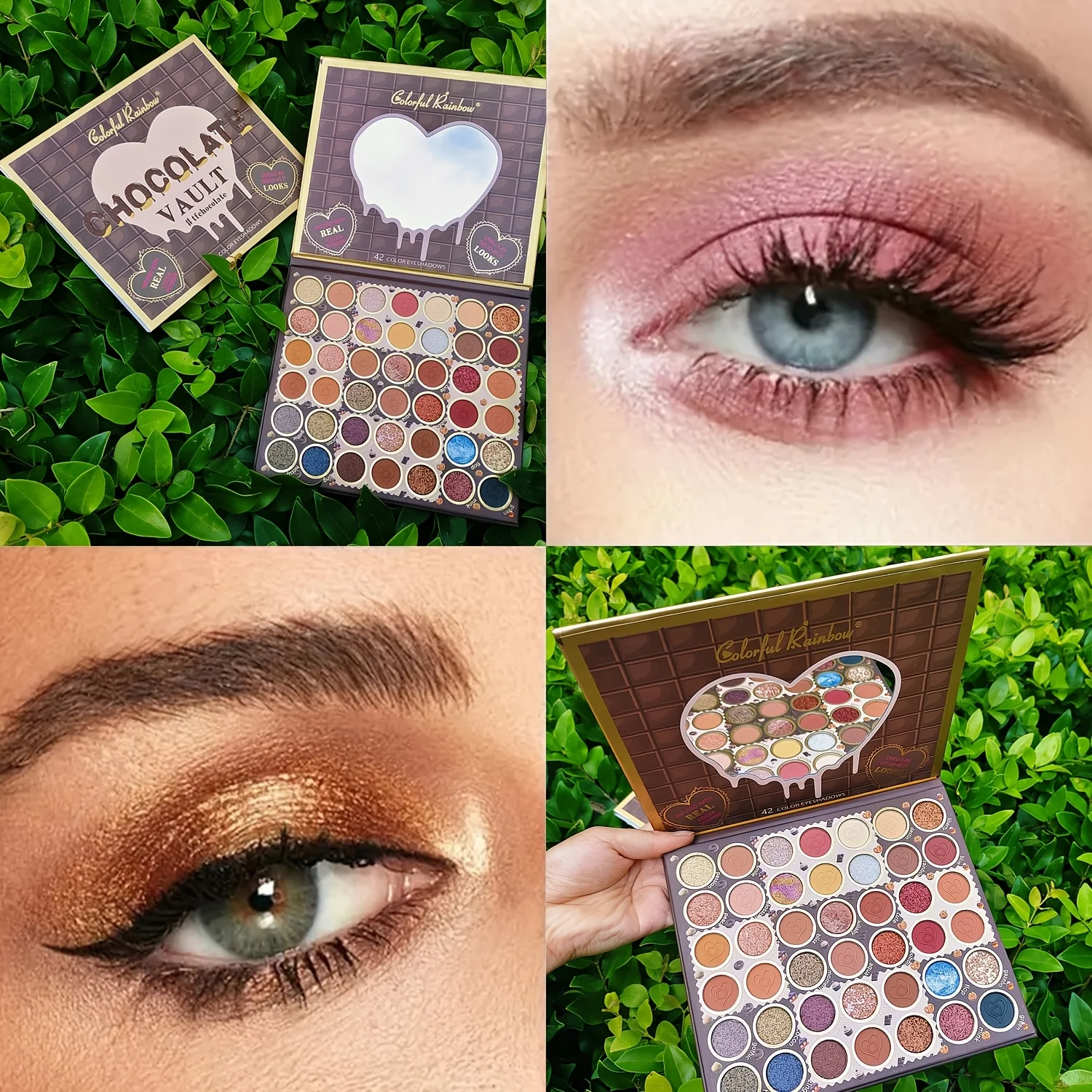 42 Shades Professional All-in-One Eyeshadow Palette, Contains Matte, Pearlescent and Chunky Glitter, High Pigment Long Lasting No Powder Fallout, Perfect Stage Makeup Palette, Great Festival Gift For Women