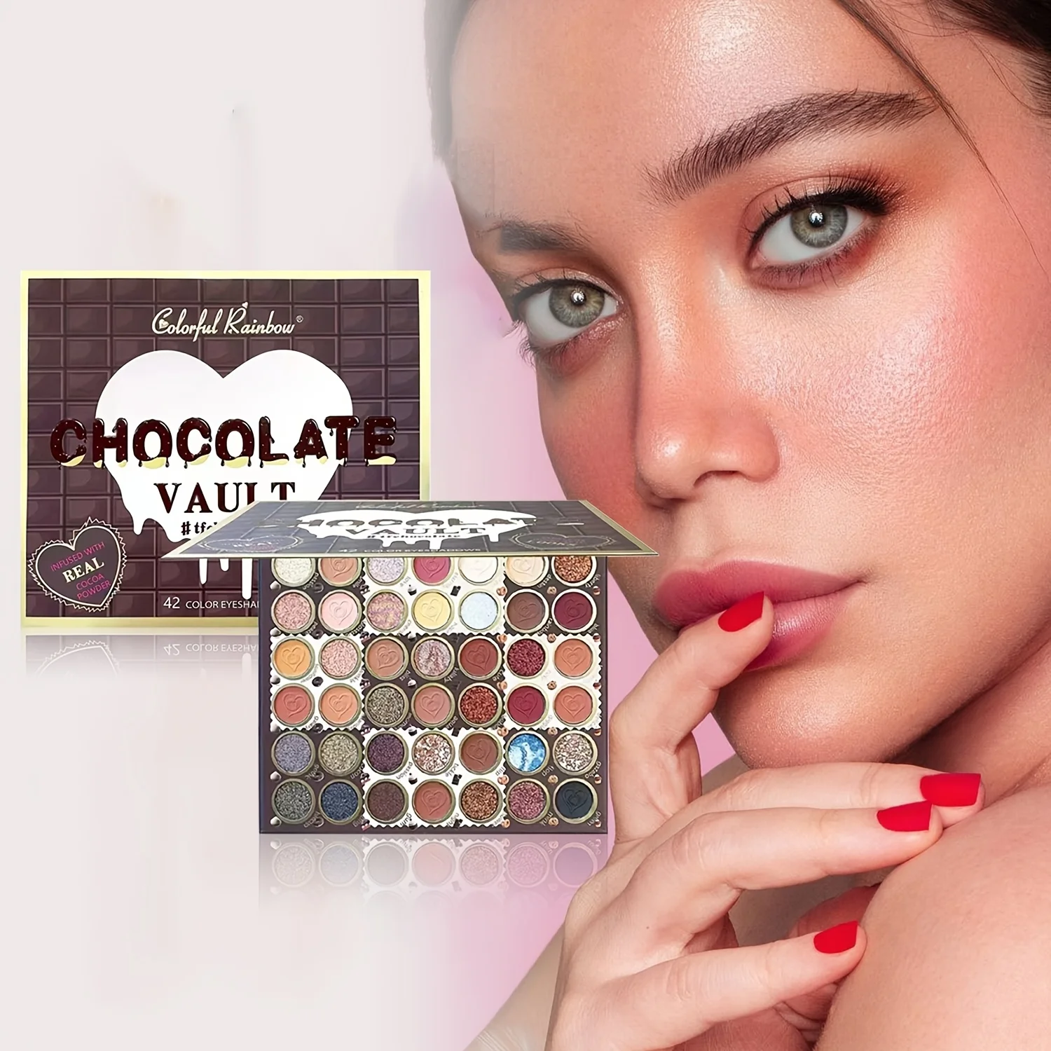 42 Shades Professional All-in-One Eyeshadow Palette, Contains Matte, Pearlescent and Chunky Glitter, High Pigment Long Lasting No Powder Fallout, Perfect Stage Makeup Palette, Great Festival Gift For Women