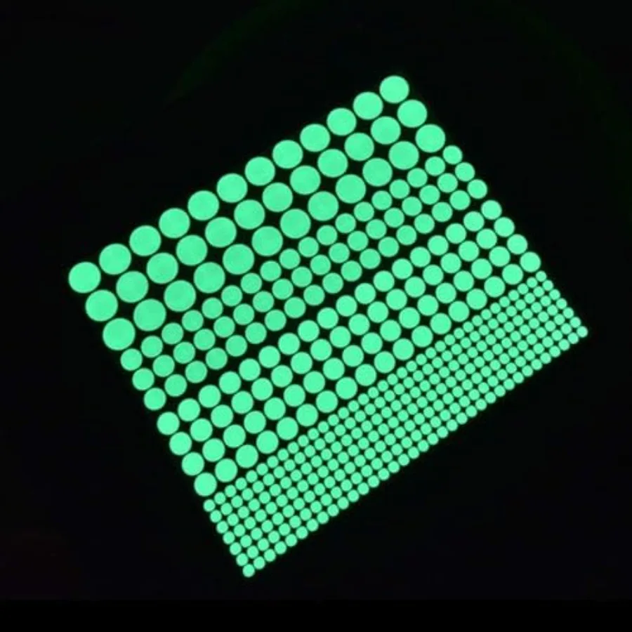 Glow-In-The-Dark Wall Stickers Bedroom Decor: 407 Pcs Removable Luminous Adhesive Dots In White, Ideal For Ceiling