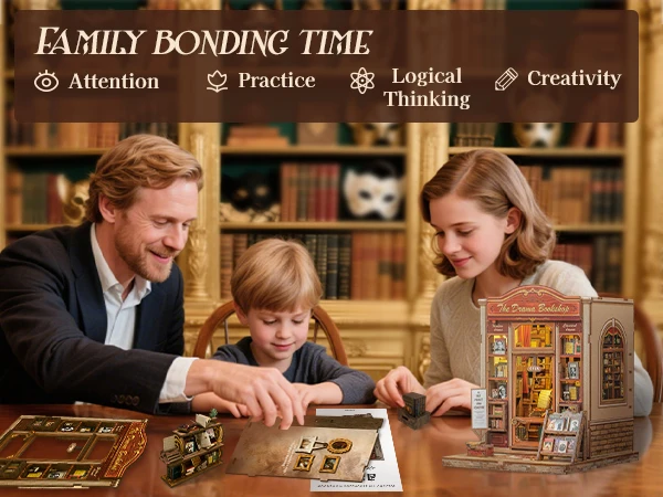 Original CUTEBEE 253pcs Book Drama Bookshop Nook Kit DIY Miniature House Dollhouse Kit for Adults and Teens Booknook Tiny House Bookshelf Decor 3D Wooden Puzzle Gifts for Family Friends Book Nook Kit DIY Miniature House Japanese Street Ramen Shop Booknook