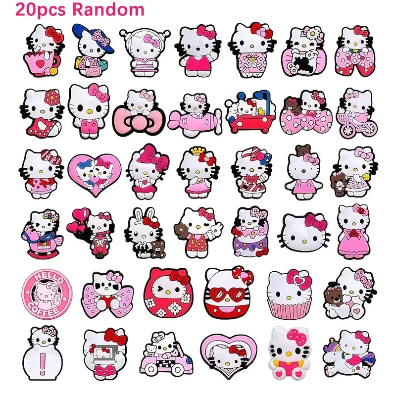 10/20 Mesuca Cute Cartoon Shoe Charms for Girls, Kawaii Clog Charms DIY Shoe Accessories for Kids, Colorful Shoe Decorations for Sandals Crocs Style Shoes Birthday Gift