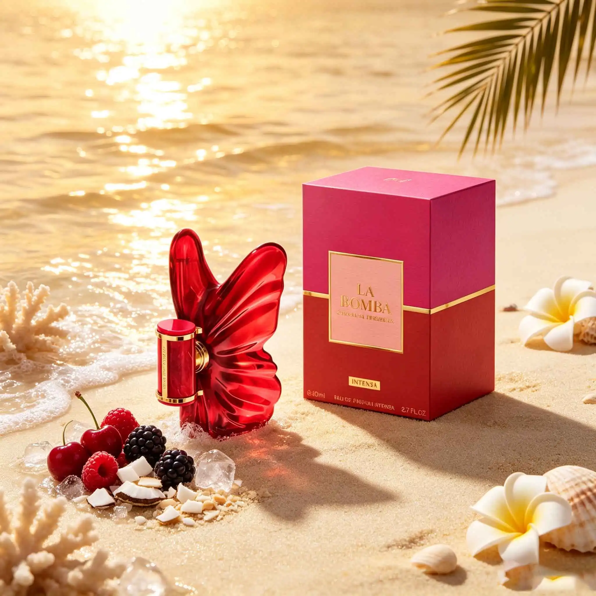 Intensa EDP For Women, Bold Fruity Gourmand Scent, Artistic Red Butterfly Bottle, Luxury Sexy Perfume for Collection & Gift.
