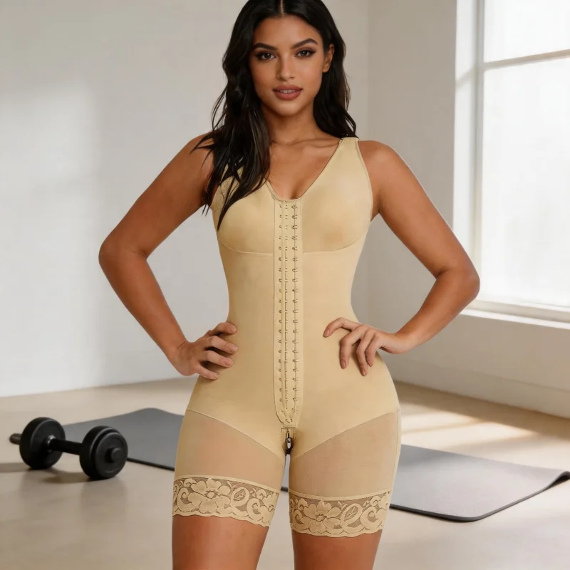 Women's High Compression Shapewear with Hook Closure, Tummy Control & Butt Lifting Full Body Shaper, Ideal for Daily Outfits and Under Party Dresses