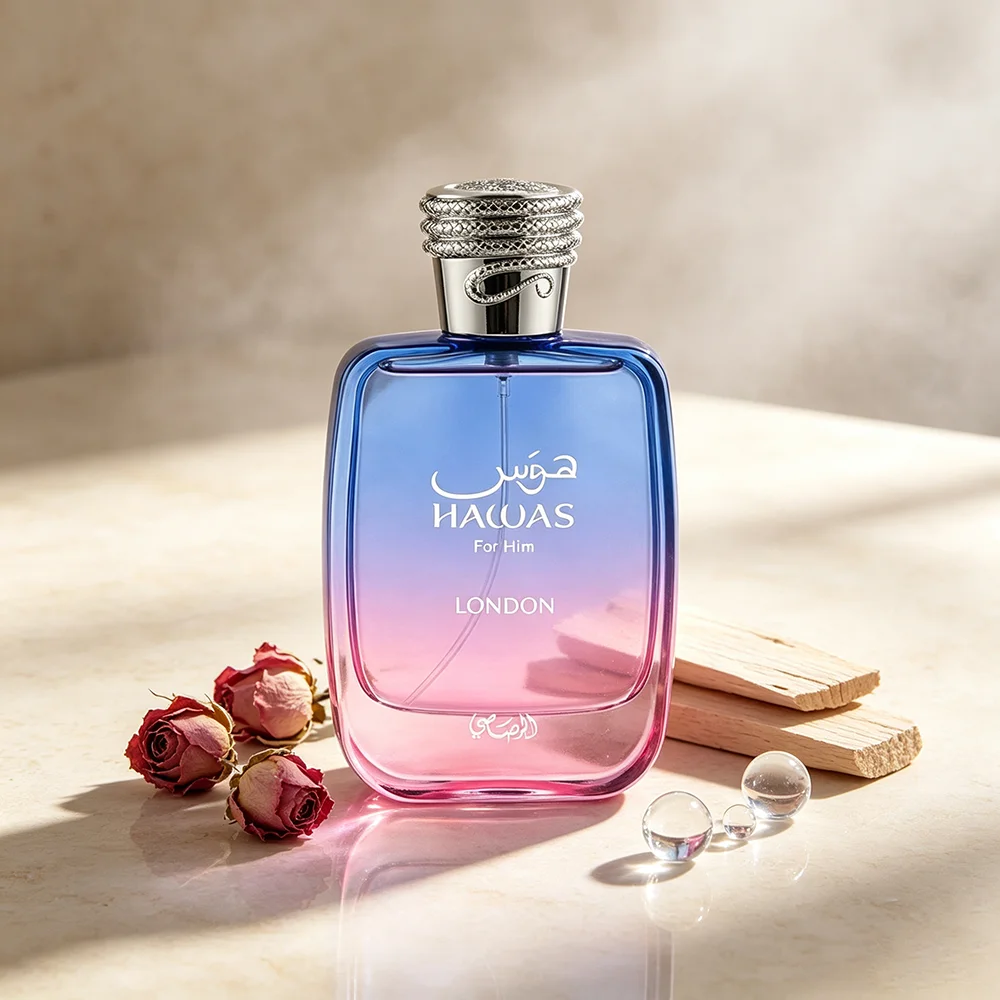Raseel Hawas London Perfume Set For Him & For Her Eau De Parfum 100ml Each Unisex Couple Arabian Long‑Lasting Fragrance Gift Set