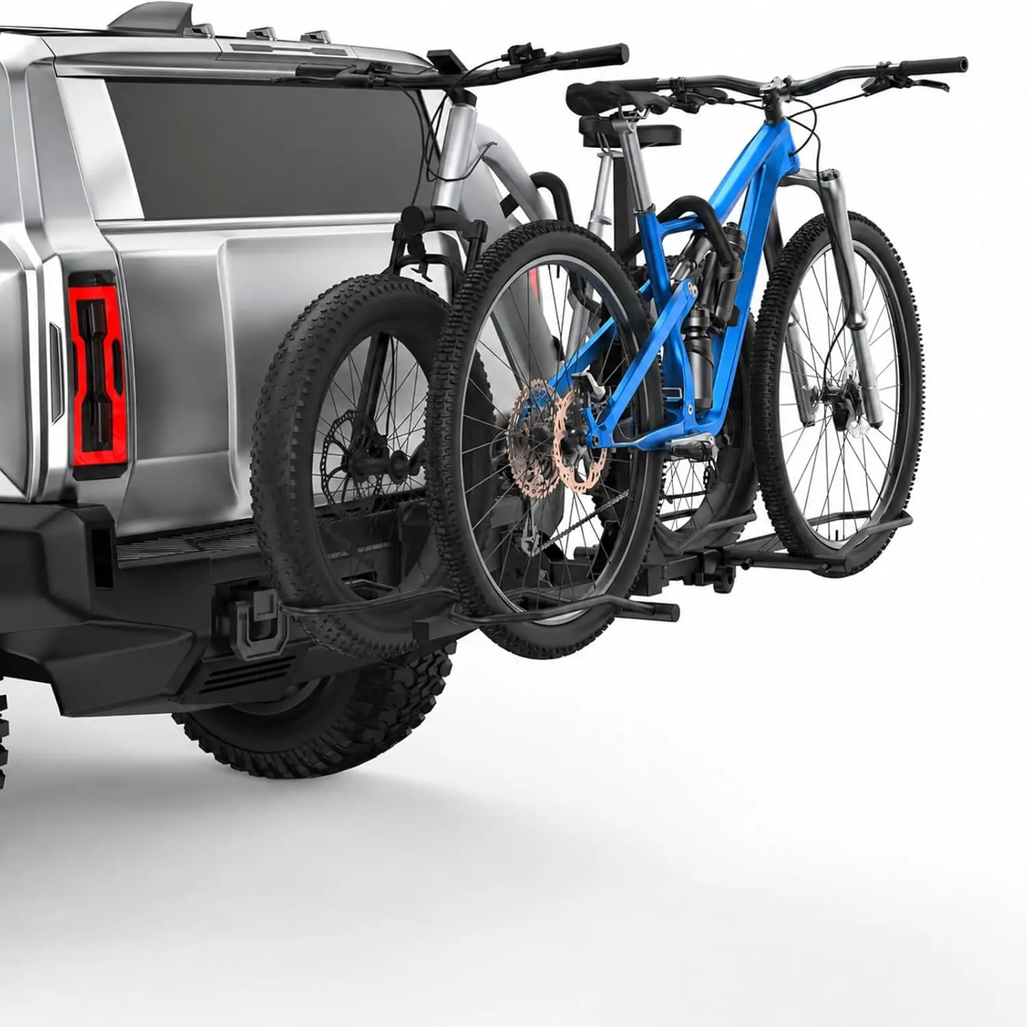 2 Bike Hitch Mount Bike Rack Easy to Install Bicycle Carrier for SUV Car Truck 176 LBS 2" Receiver Heavy-Duty Steel Mountain Road Bike Holder for SUVs and trucks