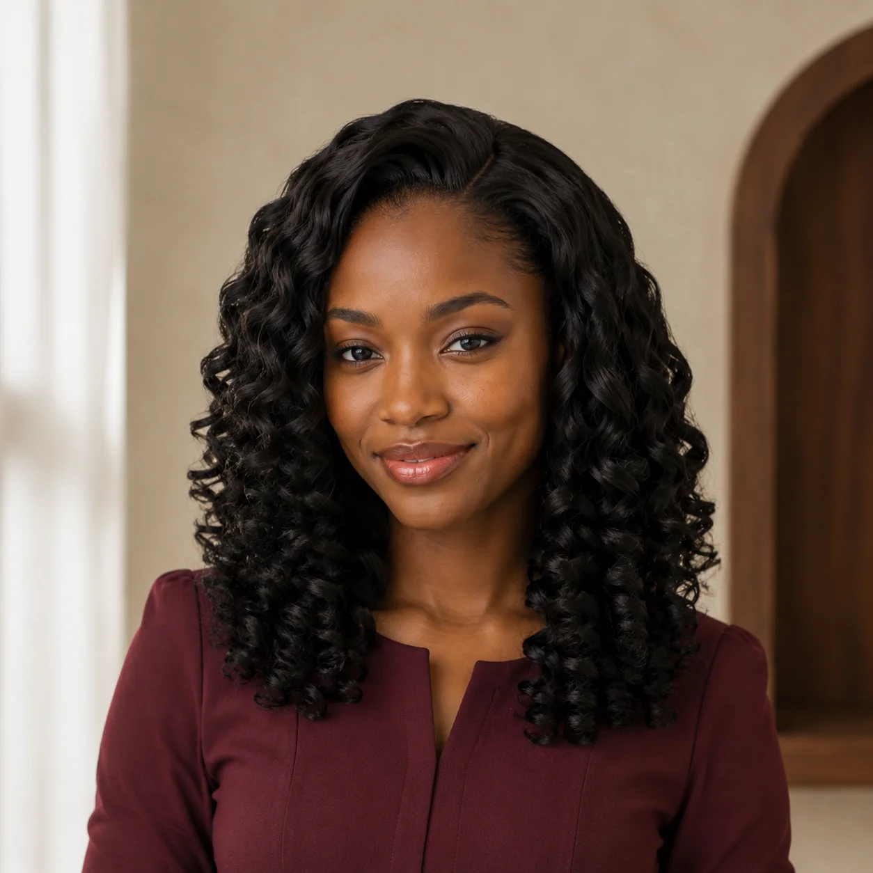 TIMOPOL 4x4 Lace Closure Wig,18 20 22 Inch P4/27 Highlight 066C Curly 100% Human Hair Wig for Black Women, Pre-Plucked Natural Hairline