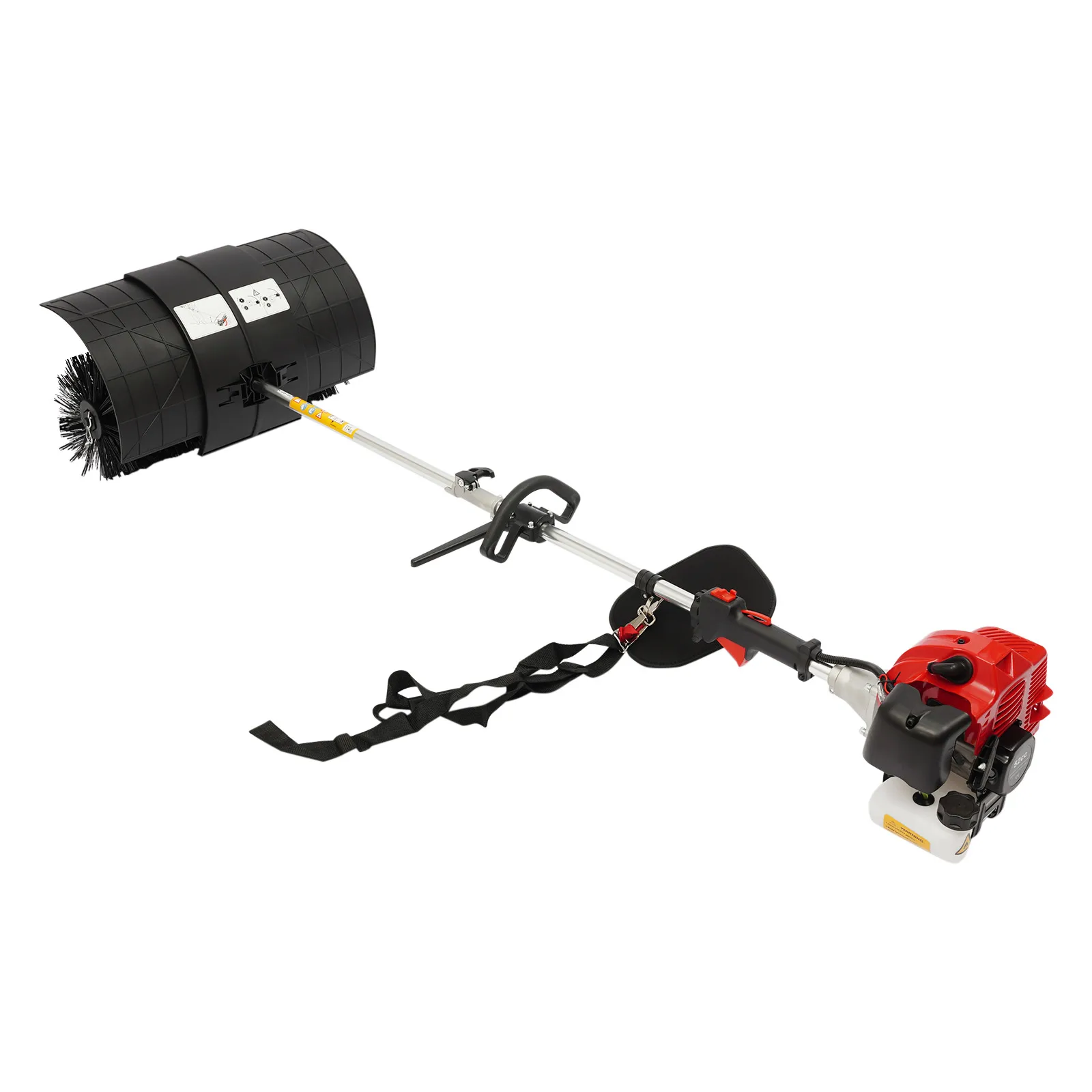 2.3 Horsepower Handheld Sweeper, 52cc Powered Broom Sweeper Mit 52cm Brush, Lawn Cleaning Sweeping Machine, Handheld Lawn Sweeper for the Leaves and Dirt on the Lawn