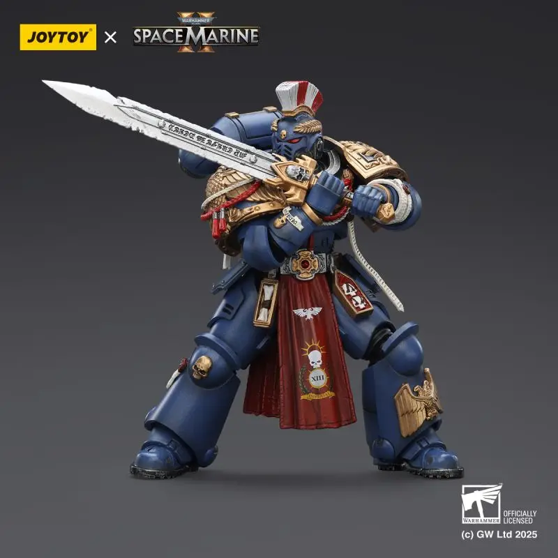 JOYTOY Warhammer 40K Ultramarines Relic Primus Armour with Plasma Pistol and Combat Blade 1:18 Collection Gift for Adults